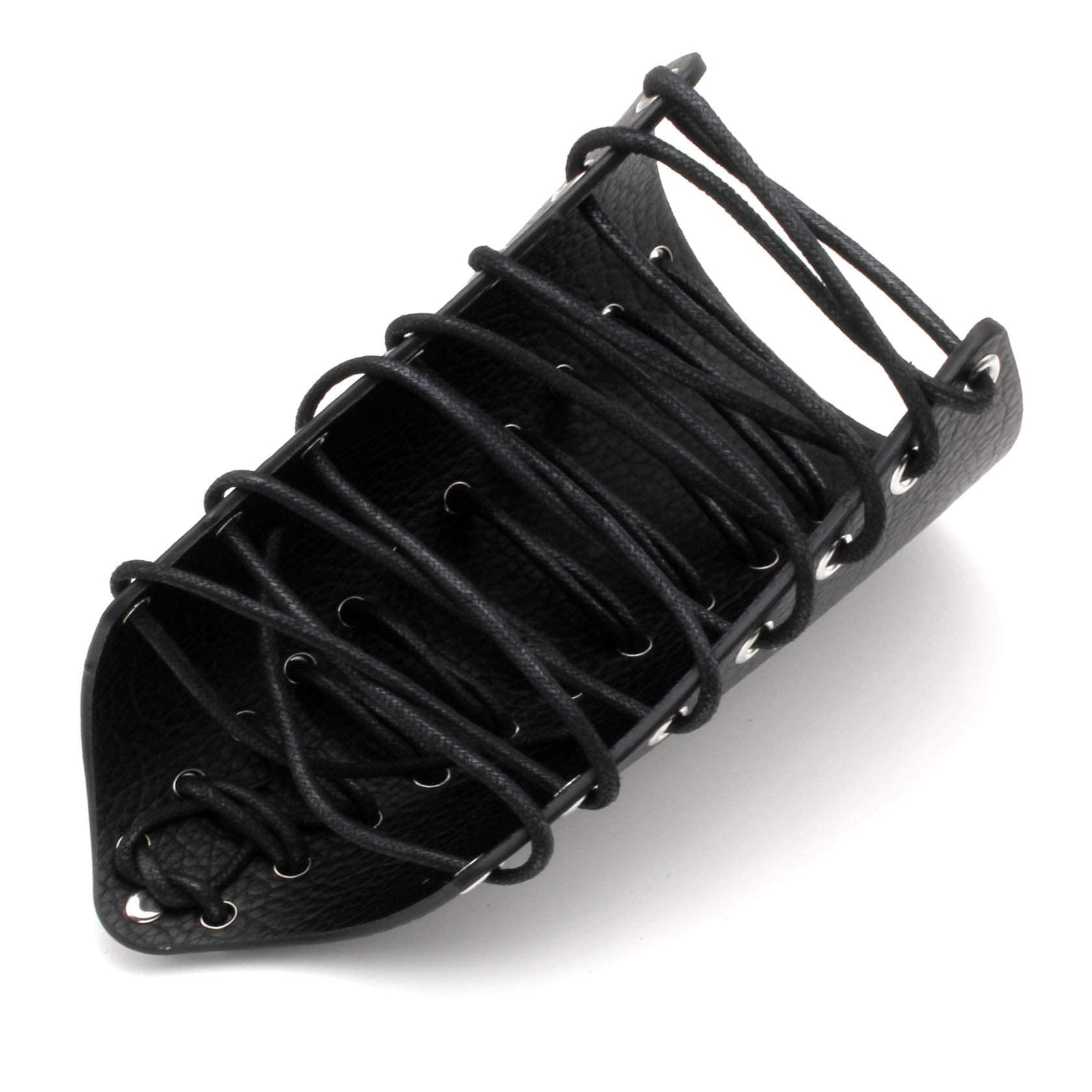 Medieval Faux Leather Gauntlet Bracers - Arm Guards for Cosplay & LARP Costumes - Adjustable Wrist Cuffs for Men & Women - Perfect for Renaissance Fairs, Theater Performances & Fantasy Events