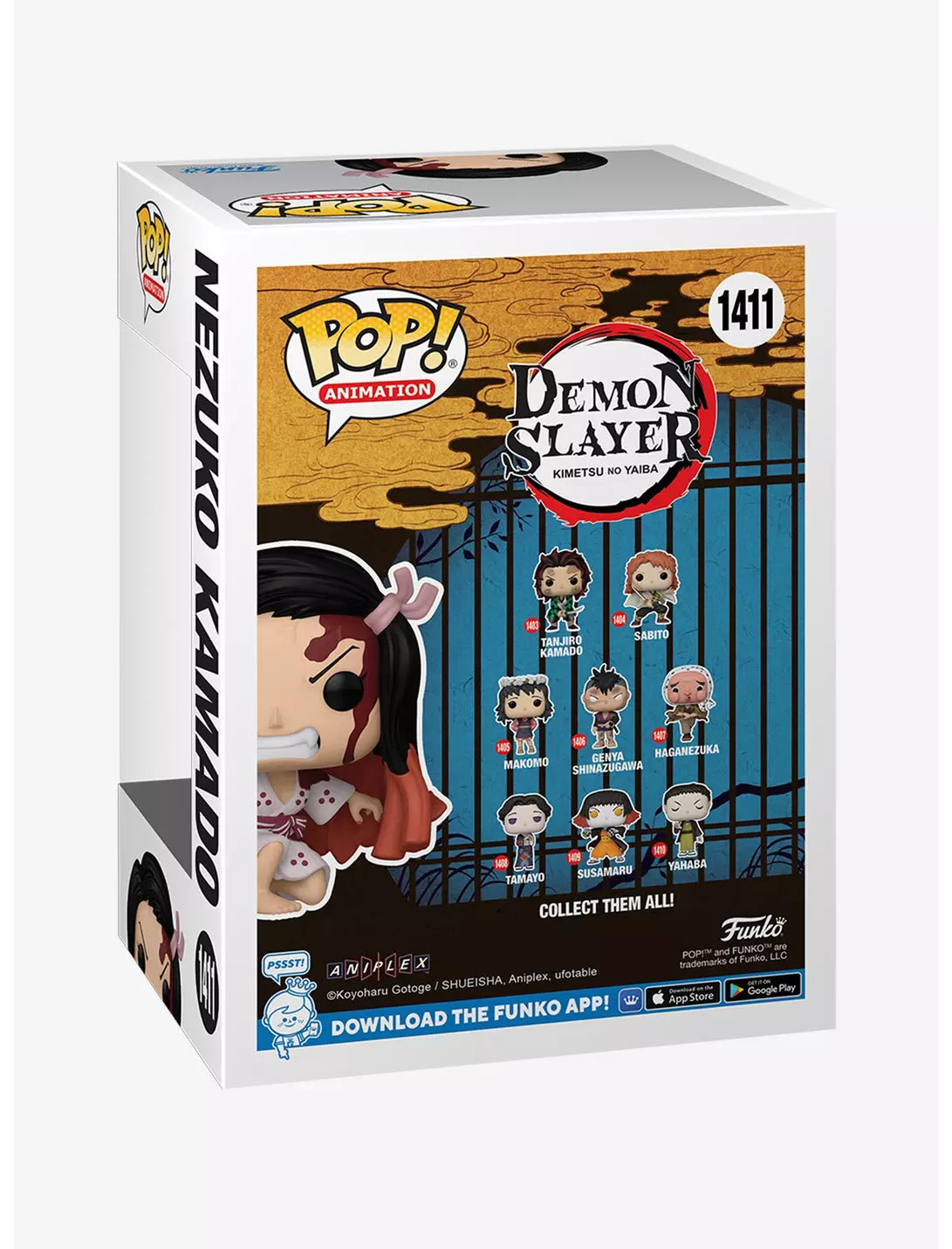 Demon Slayer: Kimetsu No Yaiba Nezuko Kamado Pop! Vinyl Figure #1411 - Anime Collectible, Gift for Fans, Perfect for Display & Cosplay Inspiration