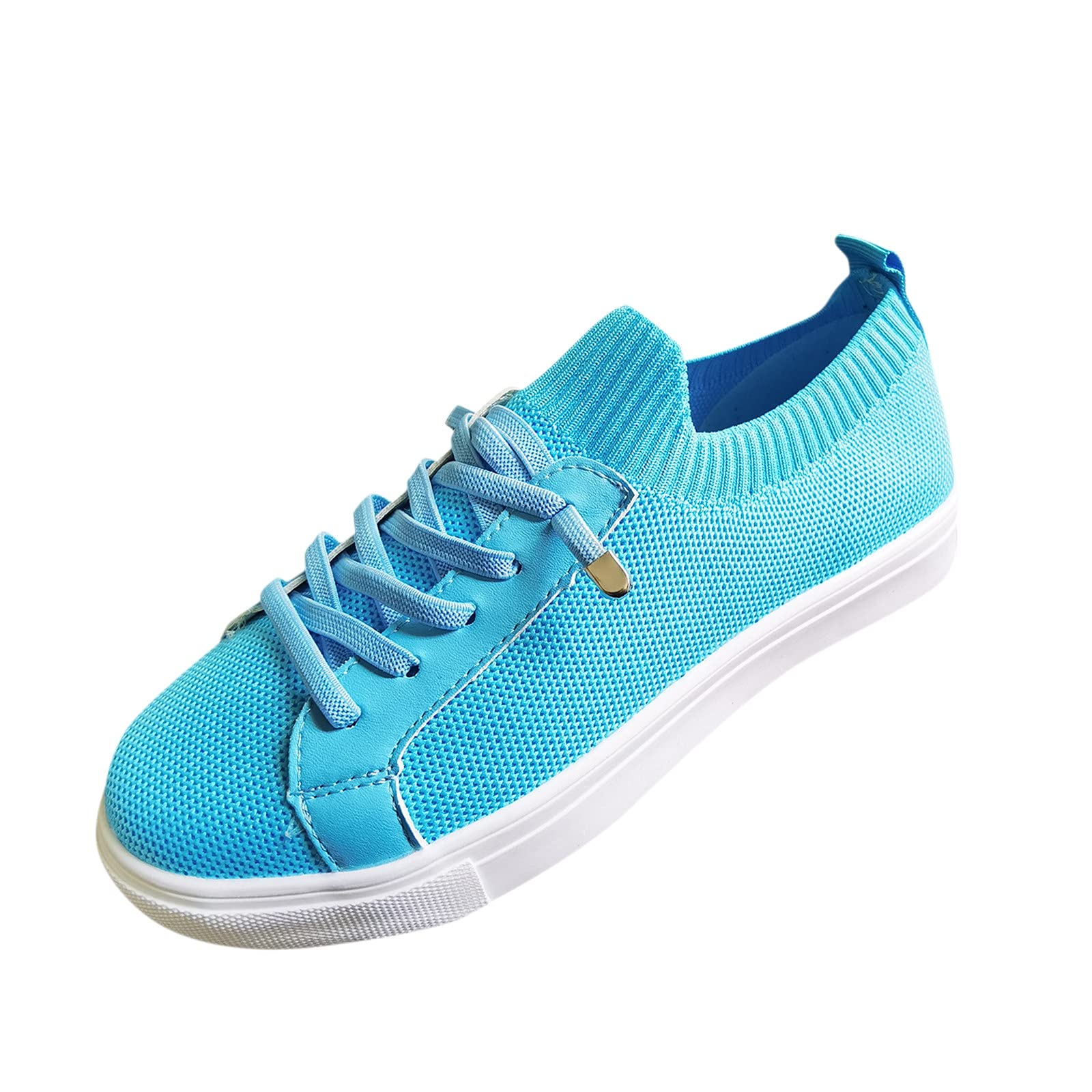 FAMOORE High-Top Running Sneakers for Women & Men - Slip-On Athletic Shoes for Toddlers, Boys & Girls - No-Tie Laces (K Blue, Size 9) | Perfect for Jogging, Gym Workouts & Casual Wear