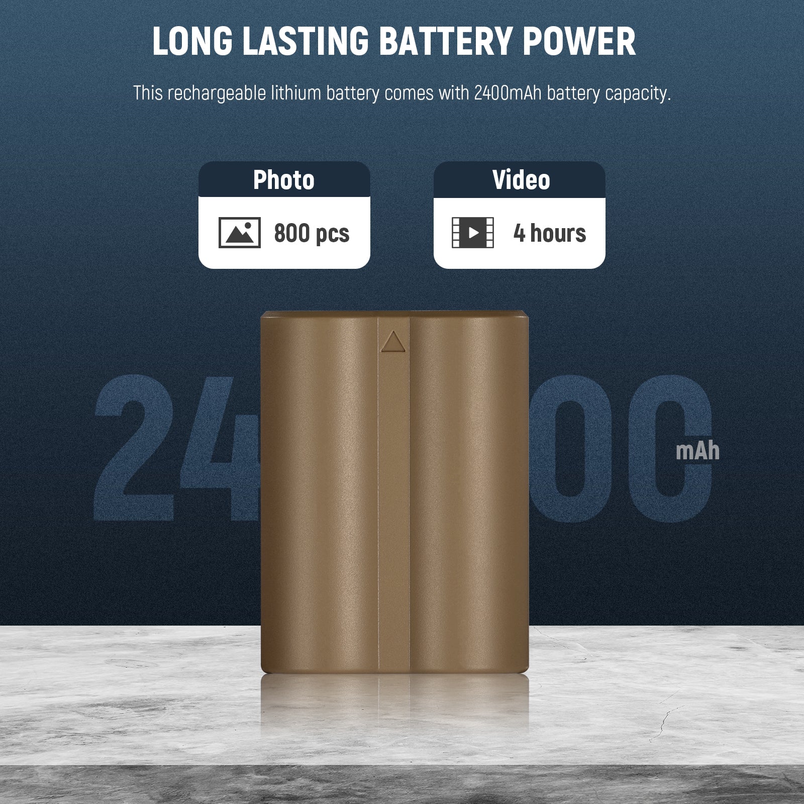 NEEWER NP W235 2400mAh Replacement Battery for Canon LP-E6, LP-E6N, LP-E6NH - Compatible with DSLR & Mirrorless Cameras - Perfect for Travel, Photography & Videography