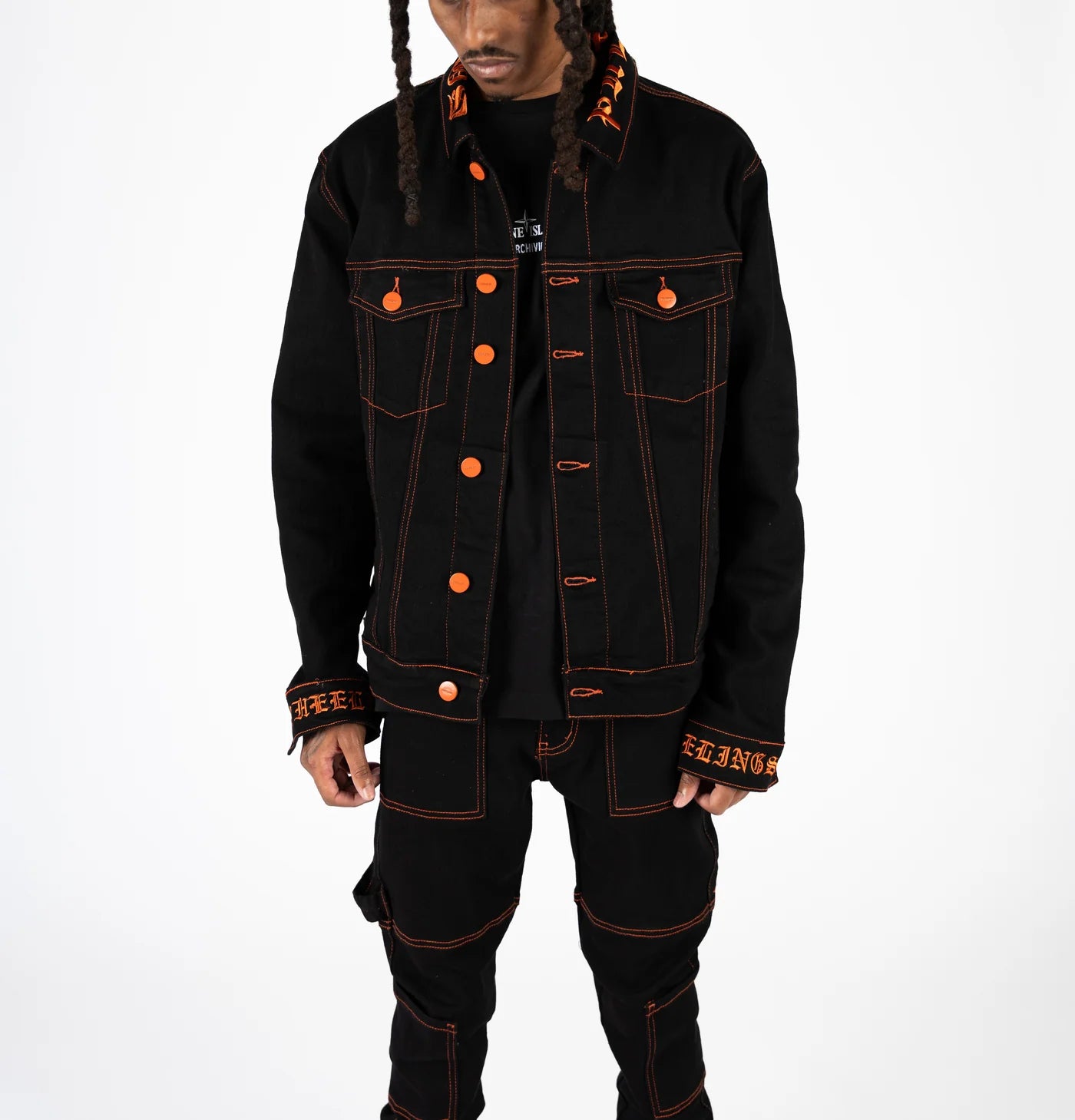 PHEELINGS Defying Odds Denim Jacket for Men & Women - Stylish Vintage Distressed Denim Coat for Casual Outfits & Streetwear Fashion