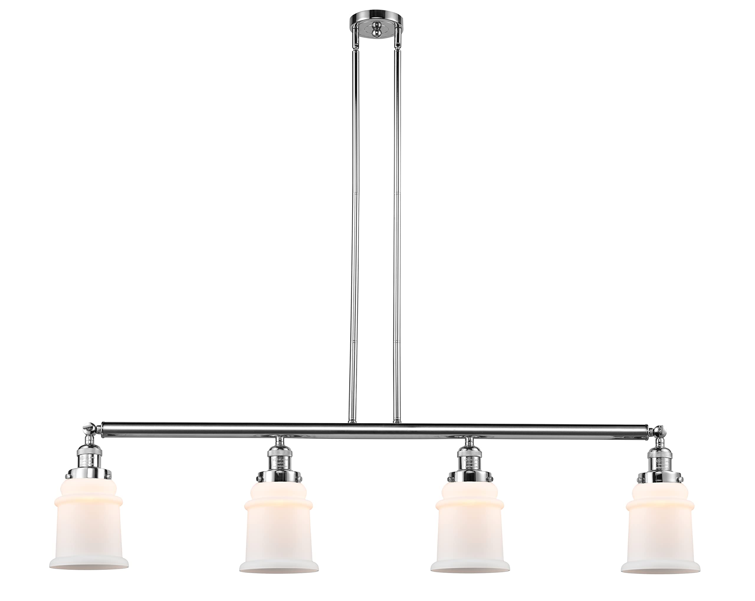 214-PC-G181 Canton 3-Light Island Pendant Light Fixture in Polished Chrome - Perfect for Kitchen Island, Dining Room, and Bar Lighting