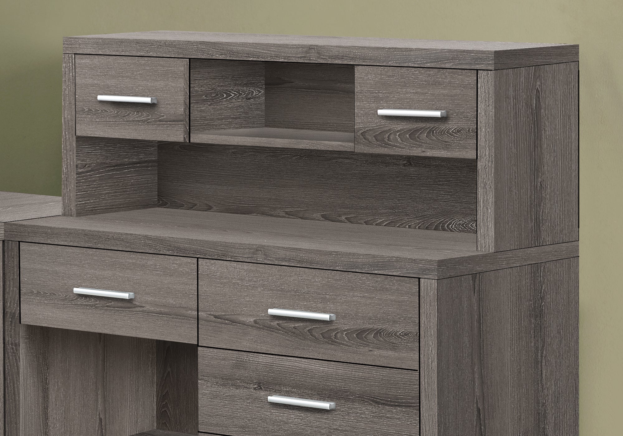 OFFICE SERIES Dark Taupe Left or Right Facing Corner Desk - Perfect for Home Office, Study Room & Workspace Organization