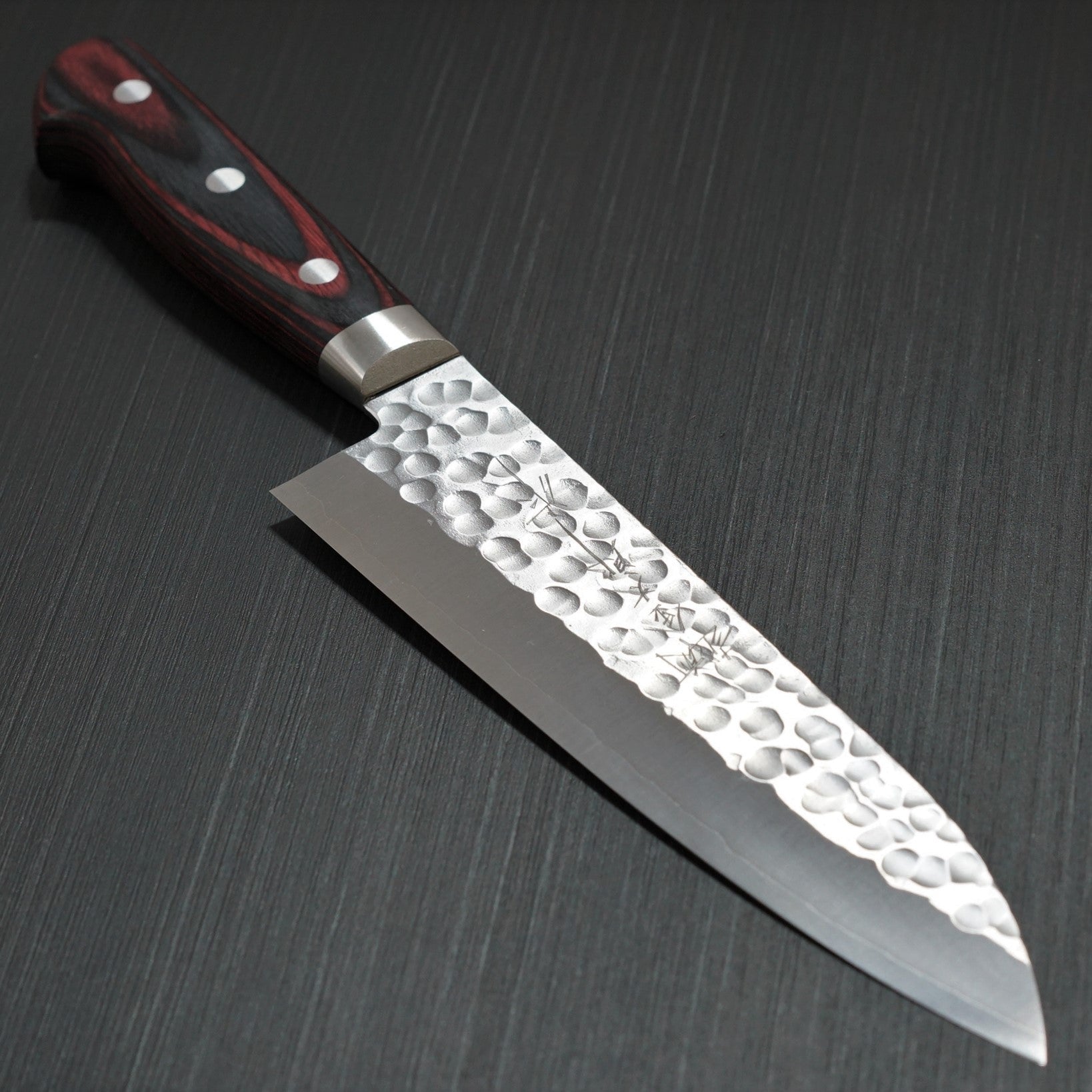 Premium Yoshimi Kato SG2 Hammered Gyuto Chef Knife 180mm - Japanese Damascus Steel Kitchen Knife with Red Pakkawood Handle - Perfect for Sushi, Meat Cutting & Professional Cooking
