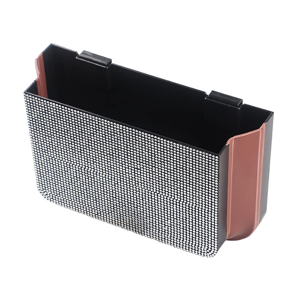 Zcargel Bling Bling Car Trash Can - Portable Auto Garbage Bin with Storage Organizer for Backseat, Multifunctional Vehicle Accessories | Perfect for Car, Office, Kitchen, Bedroom & Home Organization