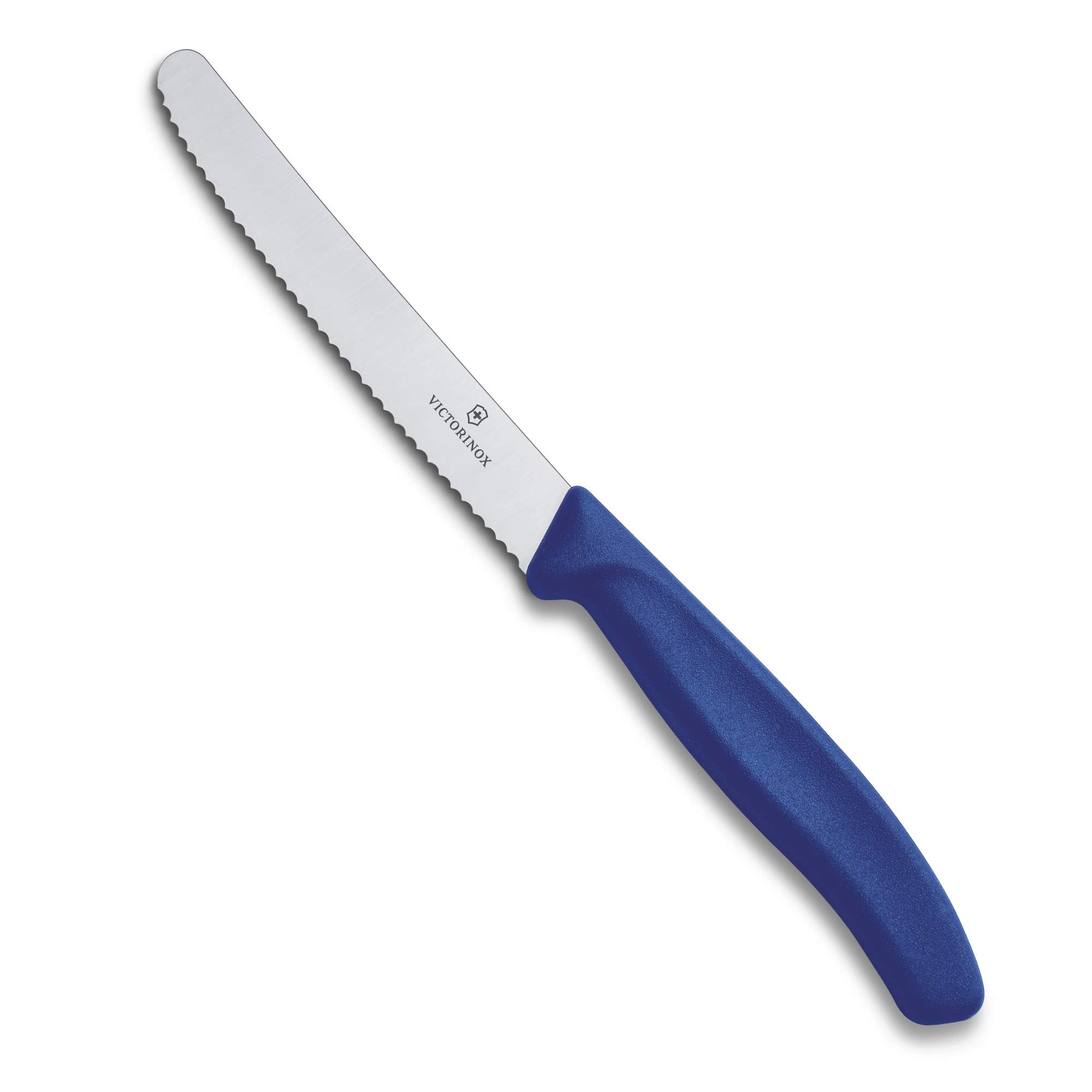Victorinox Swiss Classic 4.3 Inch Blue Tomato & Paring Knife - Sharp Kitchen Knife for Slicing Fruits, Vegetables & Food Prep - Perfect for Home Cooking, Camping & Picnics