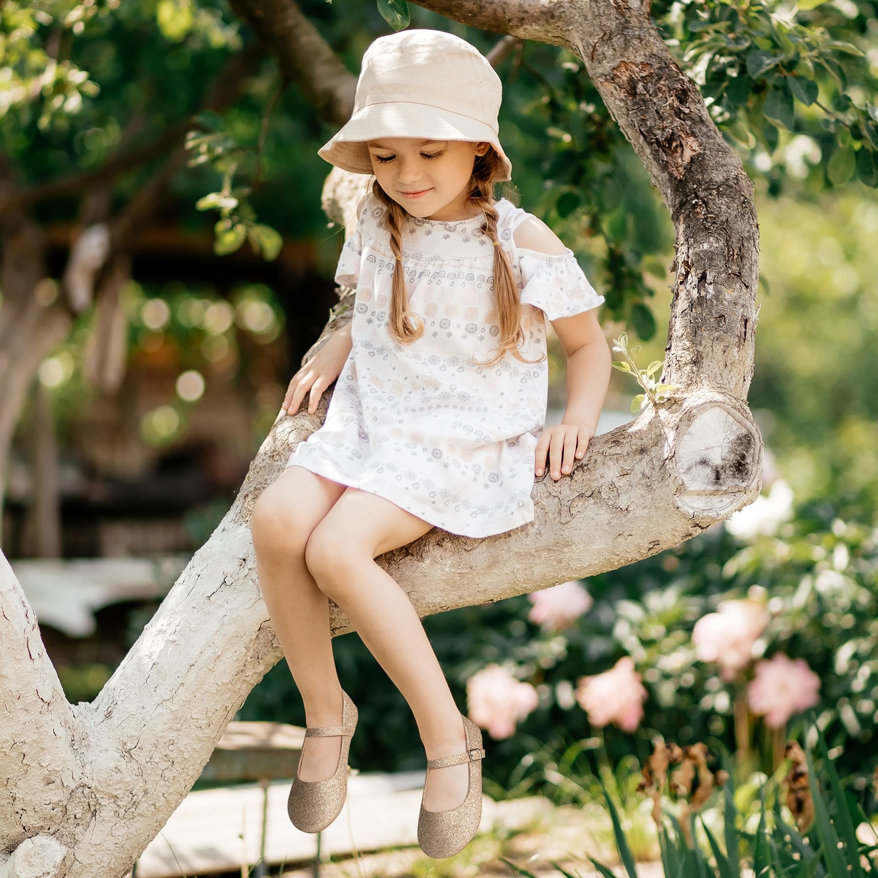 SANDALUP Girls Mary Jane Ballet Flats - Comfortable Dress Shoes for Wedding, Party, School & Church | Perfect for Special Occasions and Everyday Wear