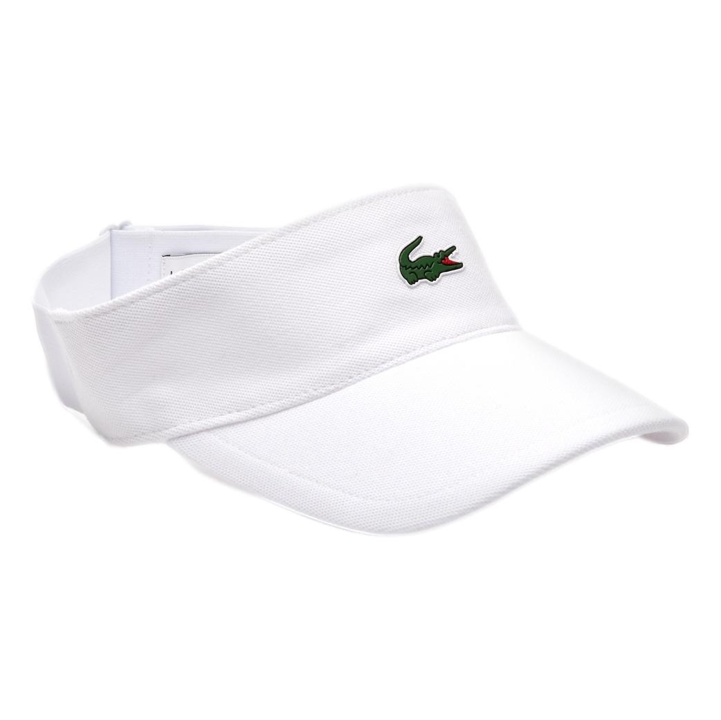 Lacoste Tennis Visor Hat - White Unisex Sun Visor for Men & Women | UV Protection Sports Cap for Tennis, Golf, Running & Outdoor Activities