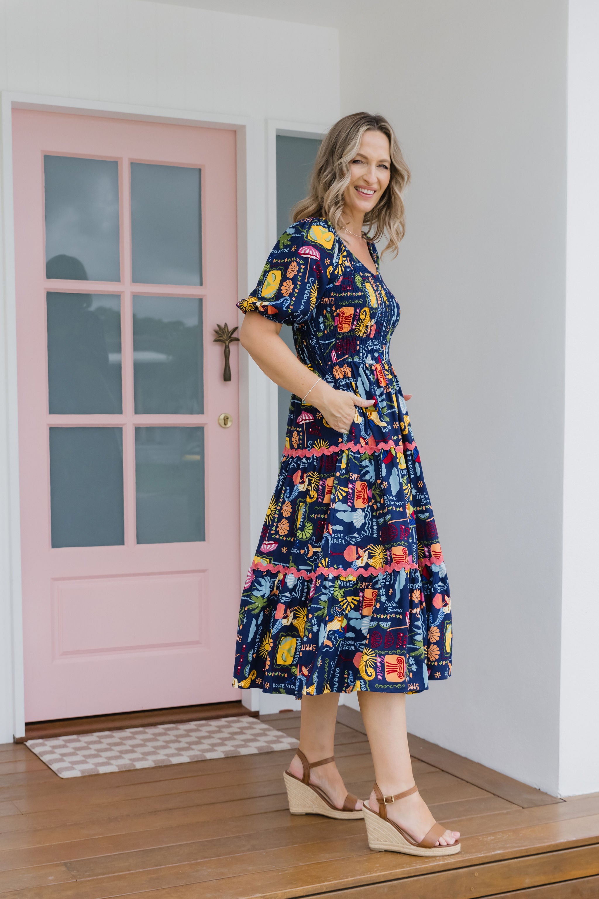 Peri Midi Dress - Flowy Euro Summer Dress for Women | Perfect for Beach Vacations, Date Nights & Summer Parties