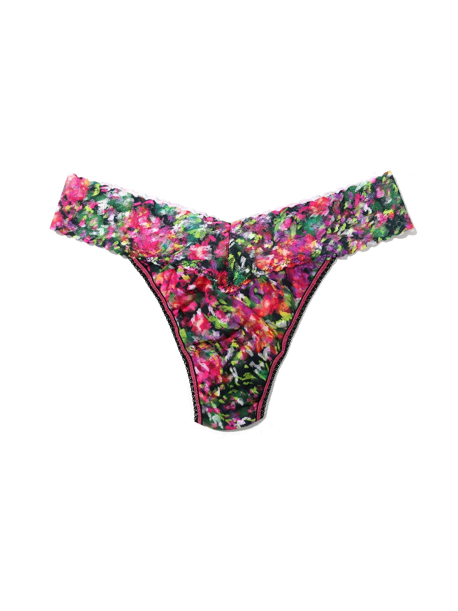 Printed Signature Lace® Original Rise Thong - Soft Comfortable Women's Underwear for Everyday Wear & Special Occasions