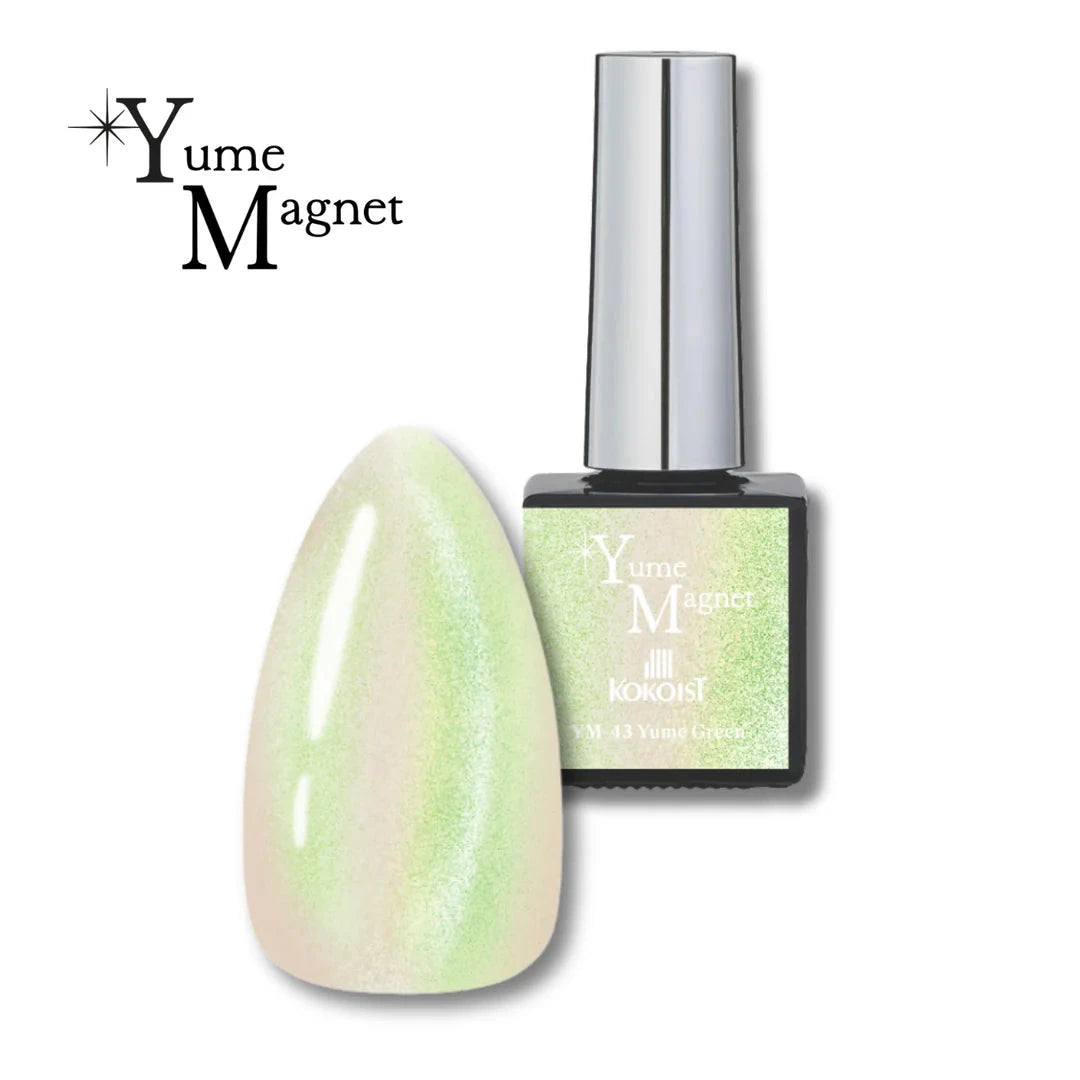 Kokoist Yume Magnet YM 43 Yume Green Nail Gel Polish - Long Lasting Vegan Gel Polish for Salon & Home Manicures - Perfect for Nail Art, French Tips & Special Occasions