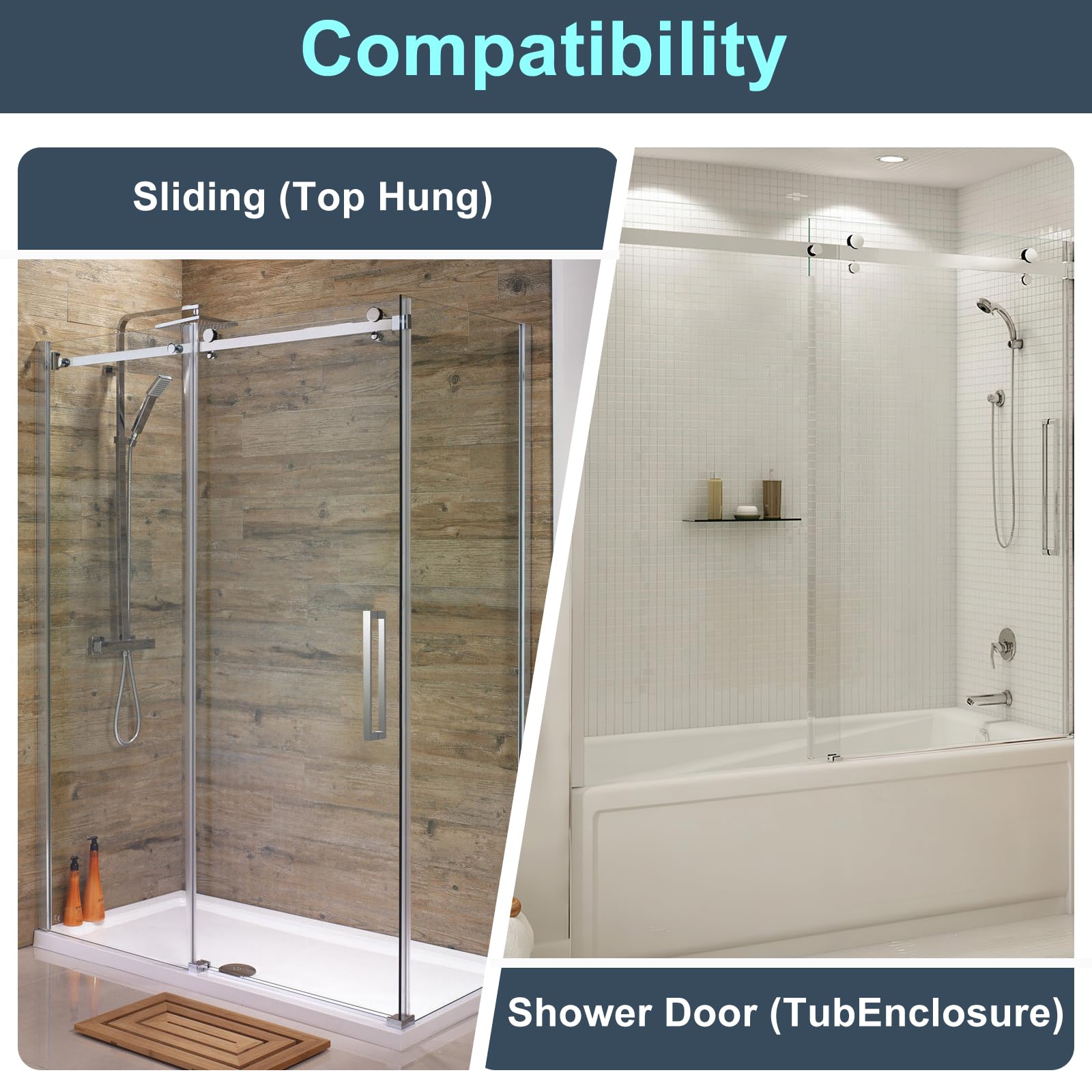 Sliding Shower Door Bottom Guide - 3/8