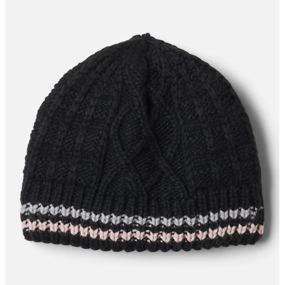 Columbia Black Cabled Cutie Beanie - Warm Winter Knit Hat for Women & Men - Perfect for Skiing, Snowboarding & Outdoor Activities