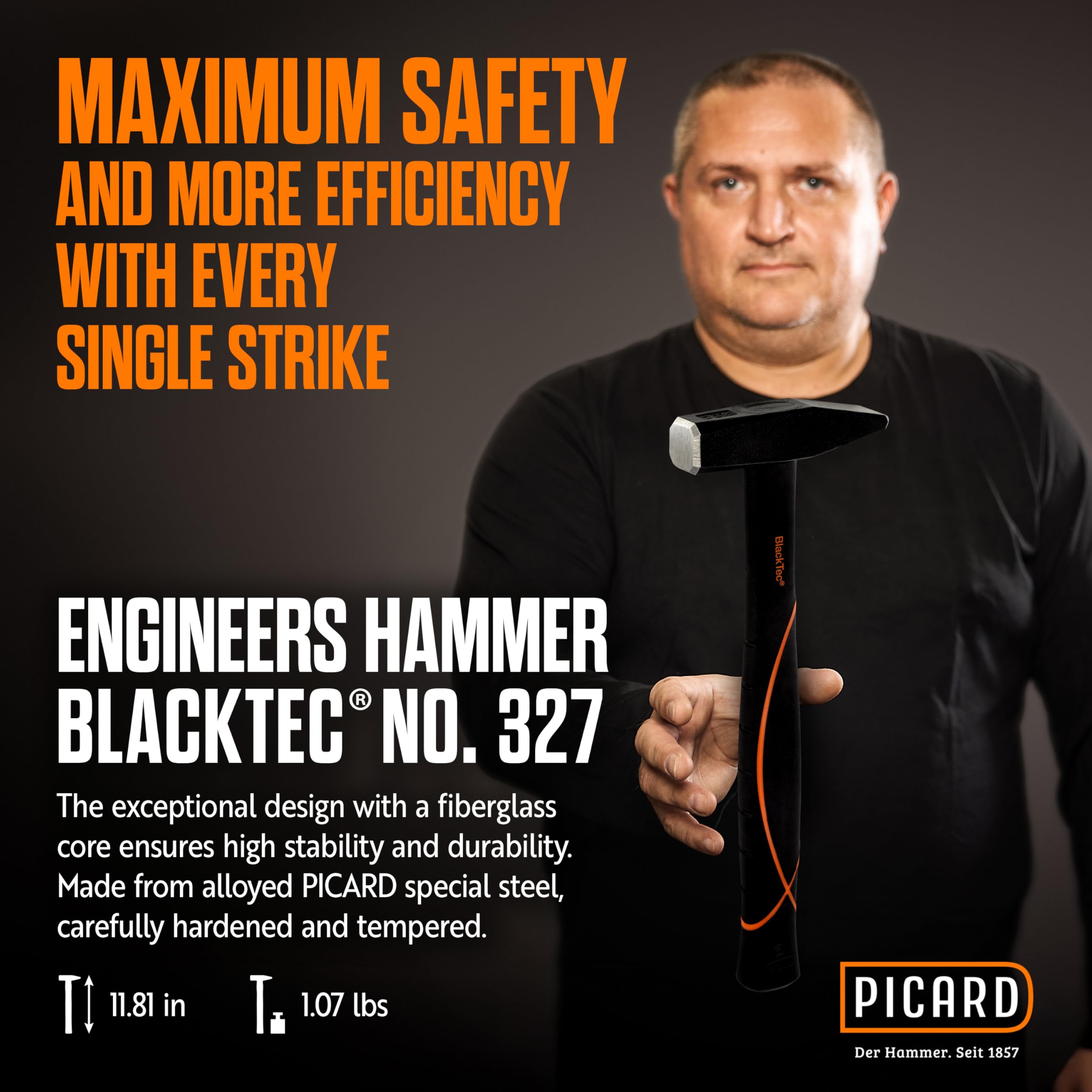 12 oz Hammer - Heavy Duty Hand and Riveting Hammer for Metalwork, Woodworking & DIY Projects (0032700-0300) | Perfect for Home Repair, Construction & Crafting
