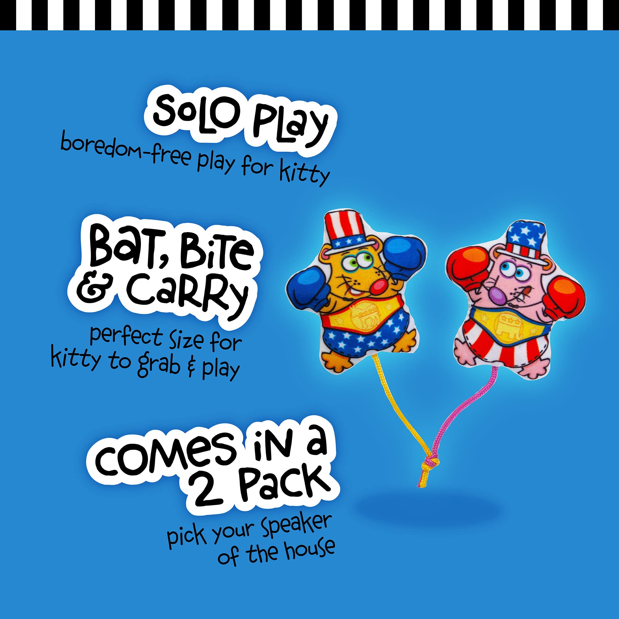 Fat Cat Political Mice Cat Toy - Interactive Cat Toy for Indoor Play, Fun Exercise & Mental Stimulation for Kittens & Adult Cats