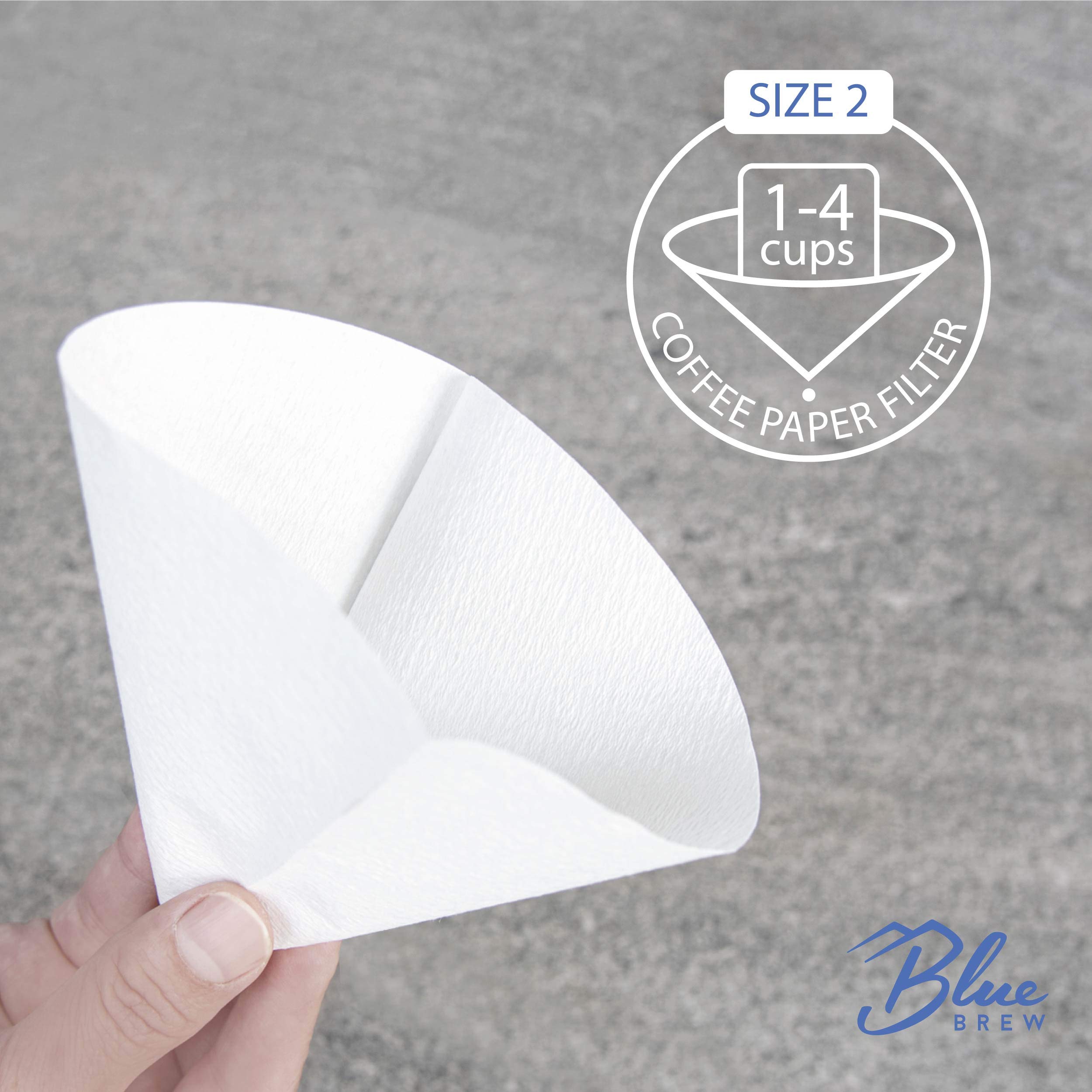BLUE BREW Ceramic Pour Over Coffee Dripper - Size 02 Cone Coffee Maker for 1-4 Cups | Manual Brewing System | Dishwasher Safe | Perfect for Home, Office, Travel & Camping | Slow Drip Coffee Accessories (BB1002) | Ideal for Specialty Coffee Lovers & Baristas