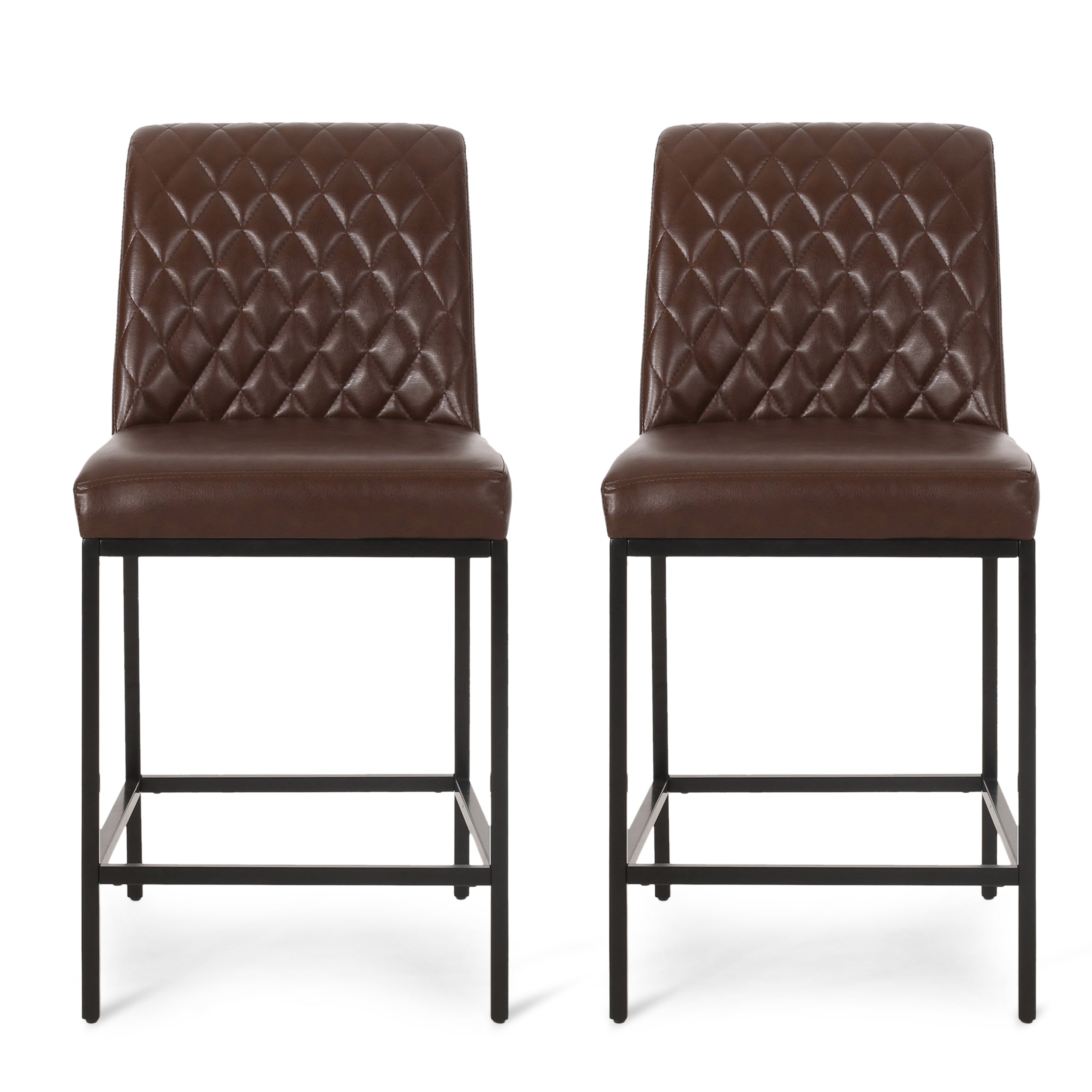 2-Pack Modern Counter Stools for Kitchen Island Bar - Adjustable Height, Comfortable Seating for Dining & Entertaining