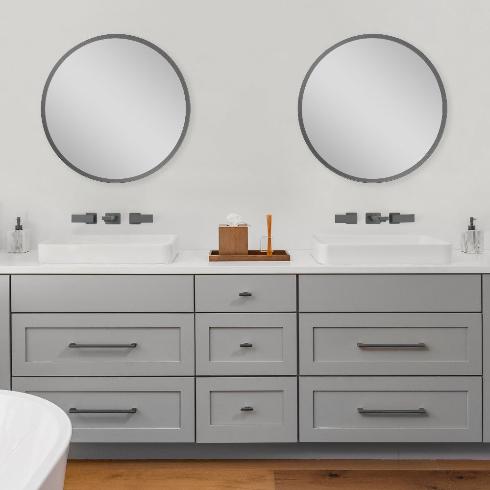 ZLINE Bliss Wall Mount Bathroom Faucet in Gun Metal Finish - Modern Matte Black Bath Sink Faucet for Vanity, Powder Room & Guest Bath (BLS BFW GM) - Perfect for Contemporary Home Renovations and Spa-Inspired Bathrooms