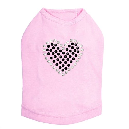 Black Rhinestone Heart Tank Top for Women - Elegant Sparkling Casual & Party Wear - Available in Multiple Colors - Perfect for Date Nights, Club Outings & Summer Fashion