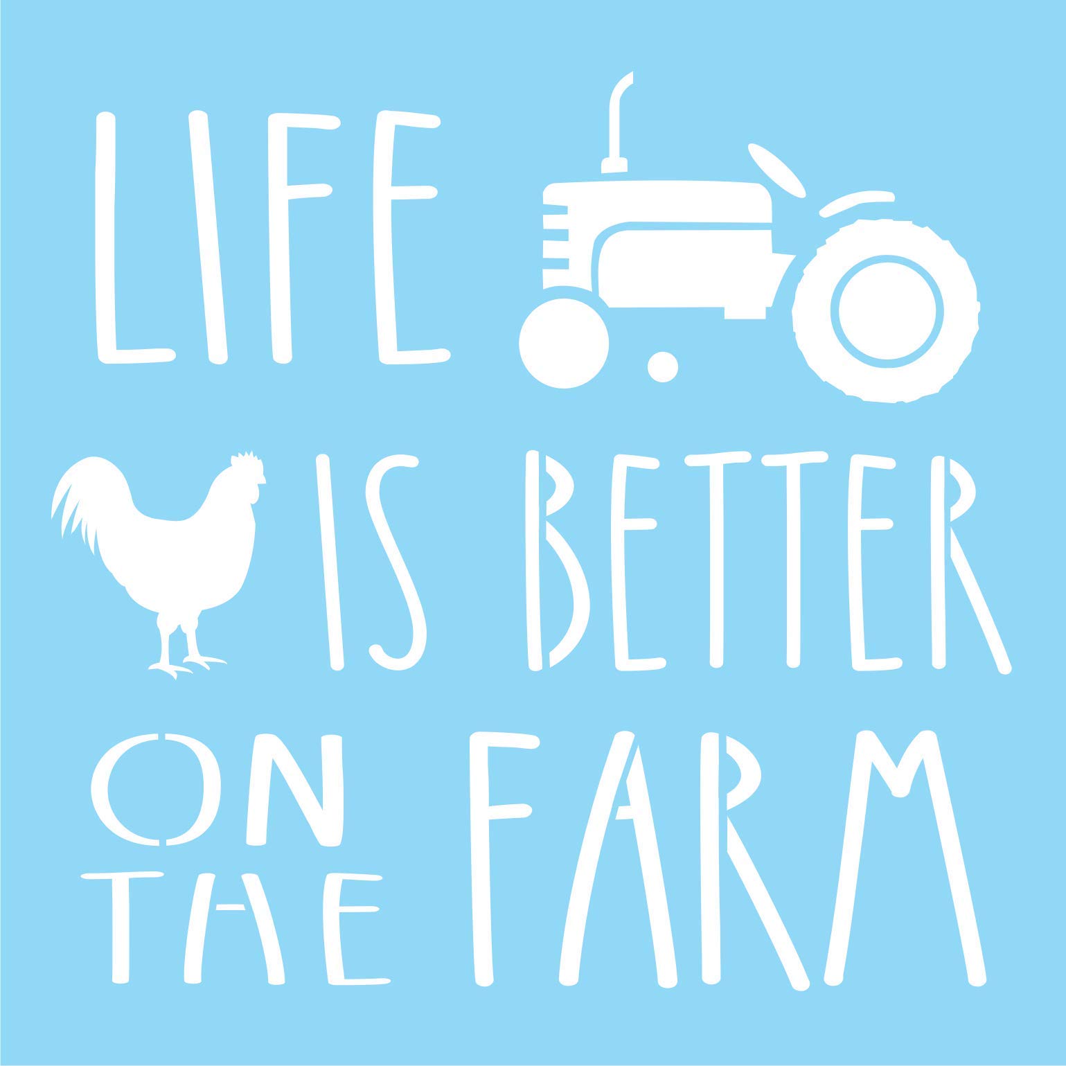 Farmhouse DIY Stencils Set - Rustic Country Ranch & Chicken Tractor Designs for Wood Signs, Home Decor & Craft Projects | Perfect for Farmhouse Decor, DIY Projects & Hobby Crafting