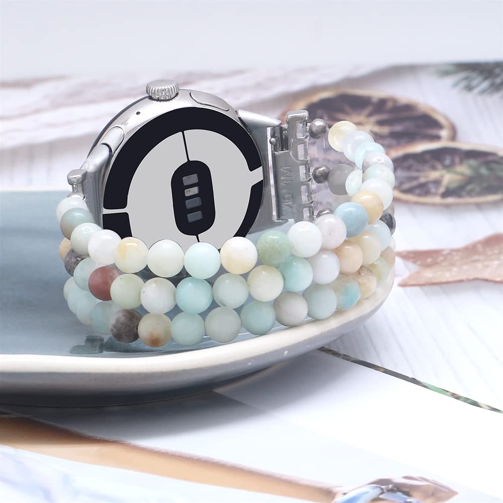 Google Pixel Watch Band 41mm Beaded Gemstone Bracelet for Work & Travel