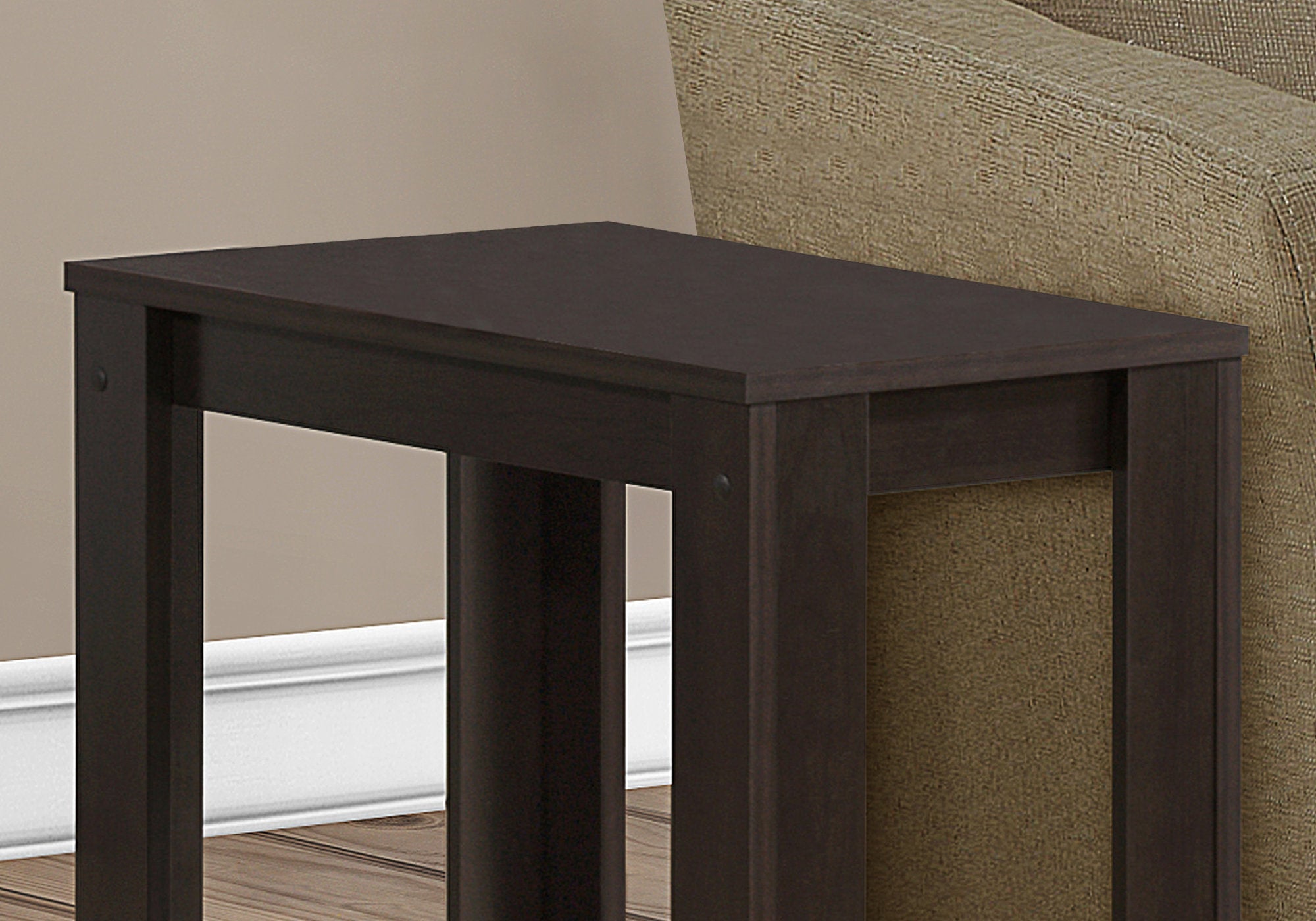 Modern Cappuccino Accent Table - Stylish Side Table for Living Room, Bedroom, or Office - Perfect for Coffee, Books, and Decor