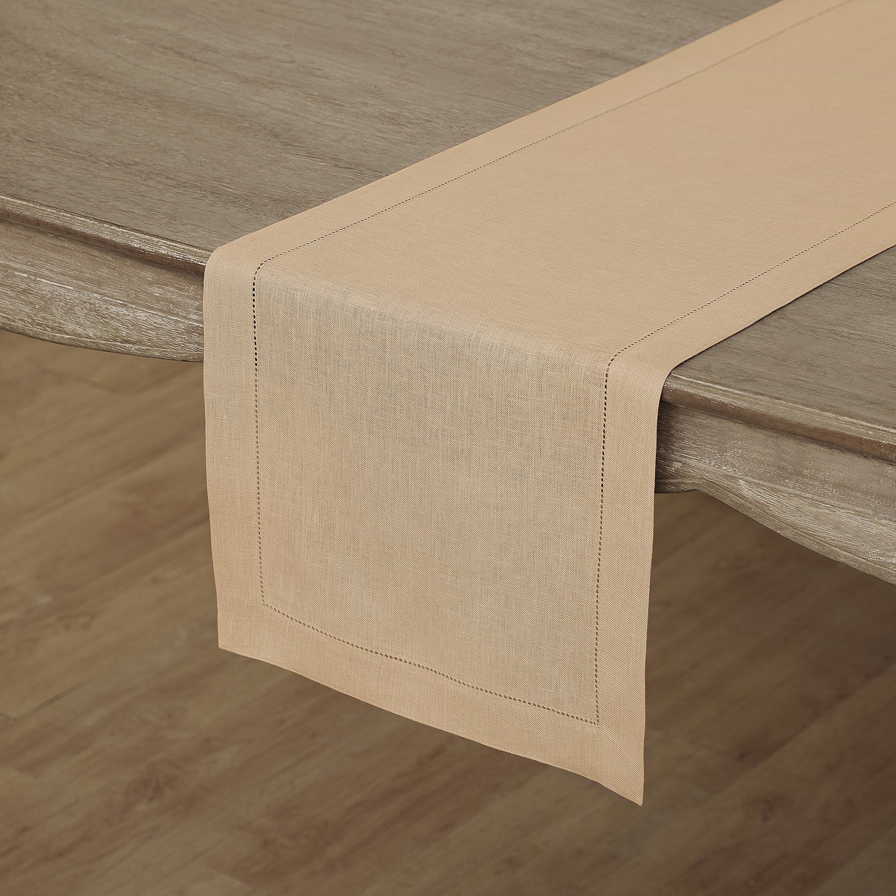 Elegant Classic Hemstitch Table Runner - Premium Linen Dining Decor for Weddings, Parties & Home Decor