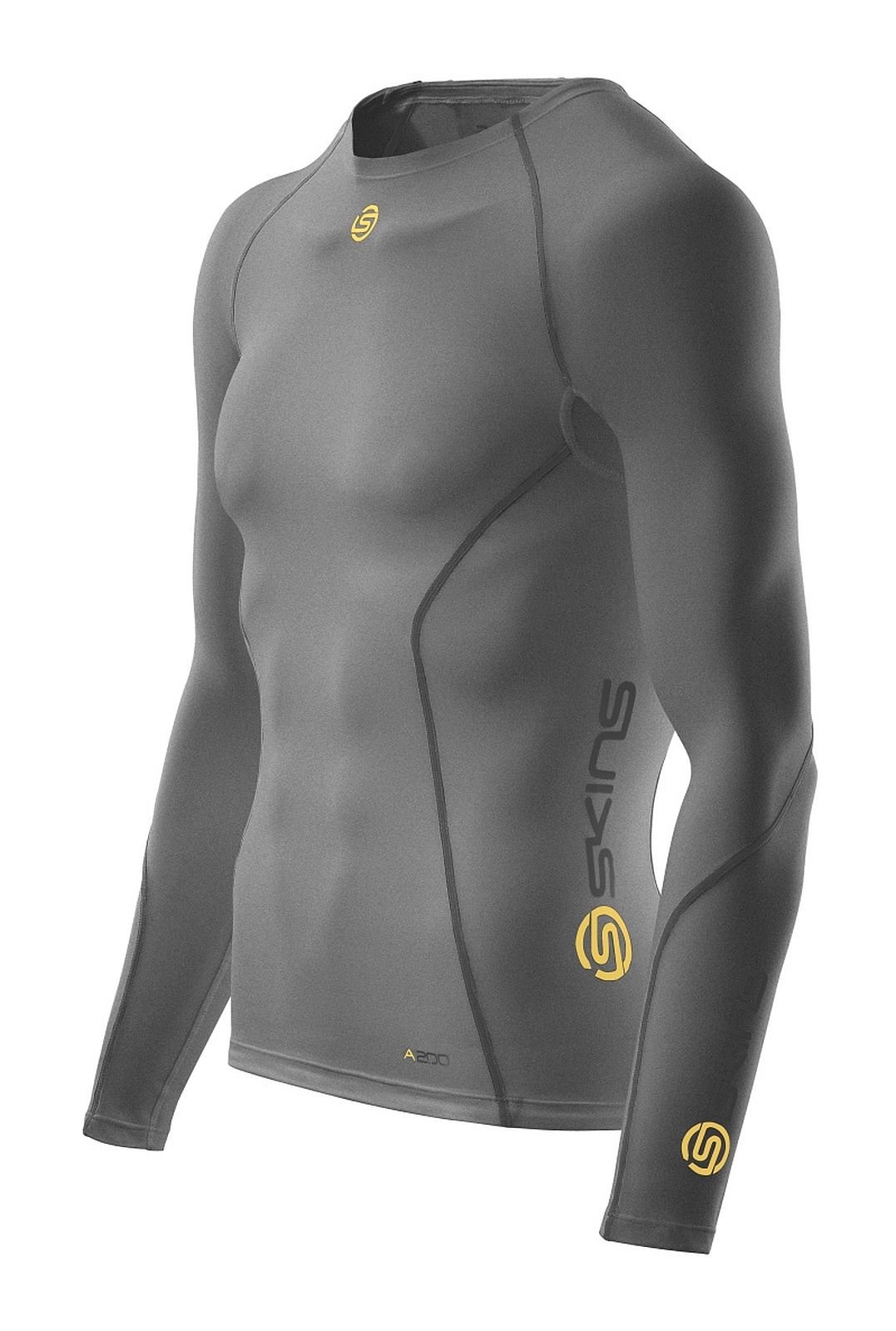 **A200 Men's Long Sleeve Compression Shirt - Moisture Wicking, Breathable & Performance Fit for Running, Gym & Sports**