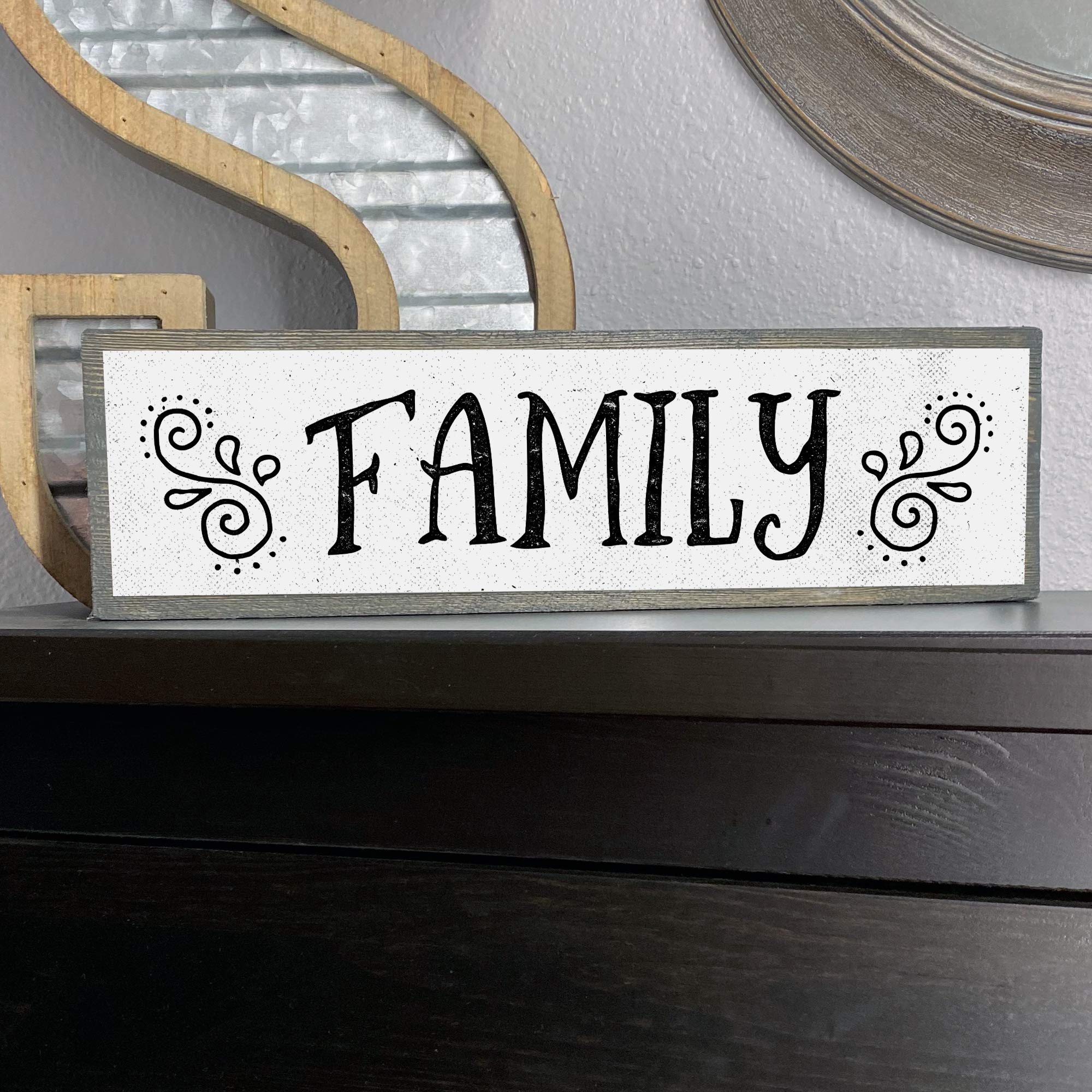 Custom Family Wood Signs - Medium Size with Metal Accents for Home Decor | Perfect for Living Room, Bedroom & Farmhouse Style