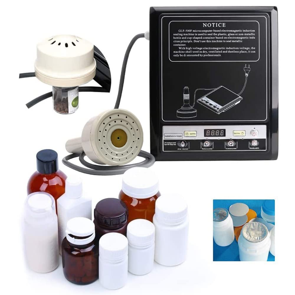 20mm-100mm Handheld Induction Sealer | Electromagnetic Bottle Cap Sealing Machine for Aluminum Foil | Heat Sealer for Glass & Plastic Containers | Perfect for Home Brewing, Cosmetics & Food Packaging