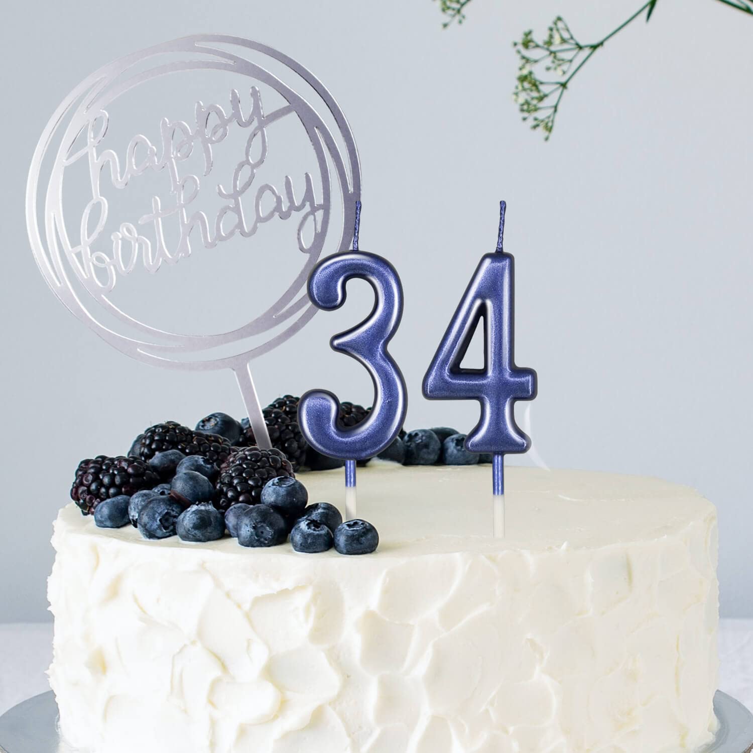 10-Piece Glitter Number Birthday Candles (0-9) - Sparkling Cake Toppers for Birthdays, Weddings & Parties - Blue Decorative Candles for Cakes, Cupcakes & Desserts | Perfect for Birthday Celebrations, Anniversary Cakes & Special Occasions