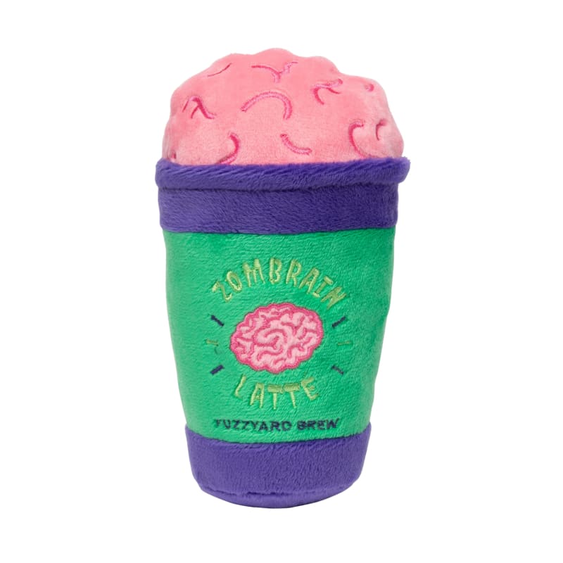Fuzzyard Halloween Zombie Brain Latte Dog Toy - Durable Chew Toy for Small & Medium Dogs - Perfect for Halloween Parties & Playtime