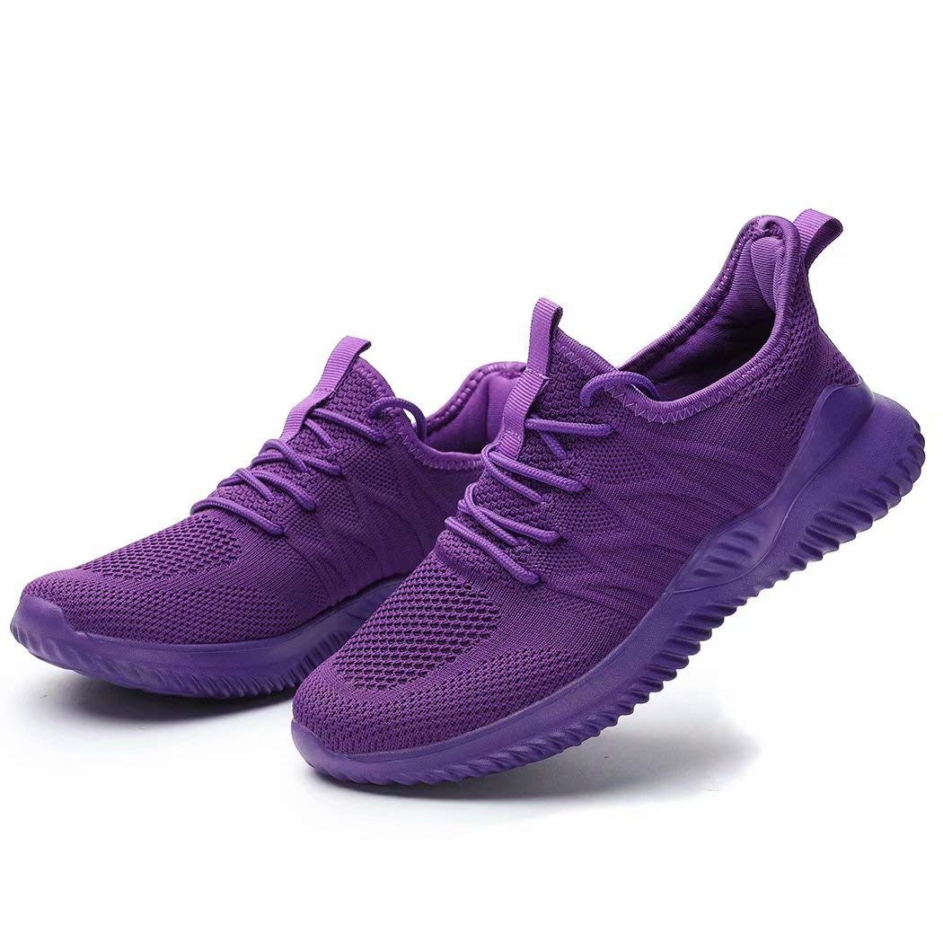 KEEZMZ Women's Lightweight Slip-On Walking & Running Shoes - Breathable Casual Tennis Sneakers for Gym, Workout, Travel & Daily Wear