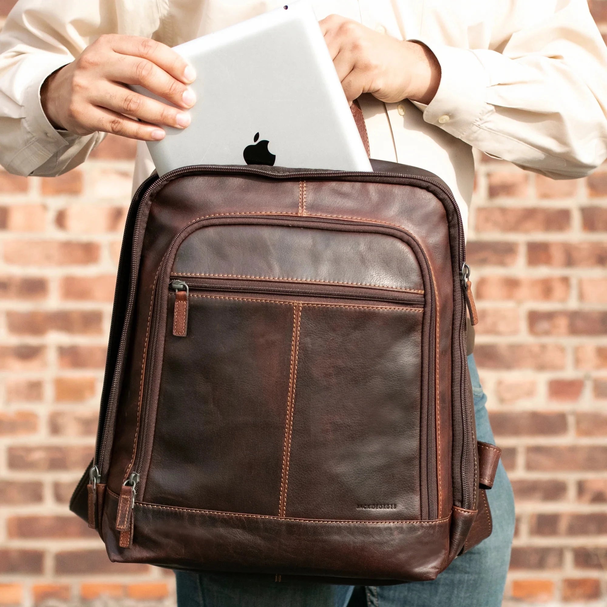 Jack Georges Voyager Professional Laptop Backpack for Men & Women - Durable Water-Resistant Travel & Business Backpack with USB Charging Port - Perfect for Work, Commute & Outdoor Adventures