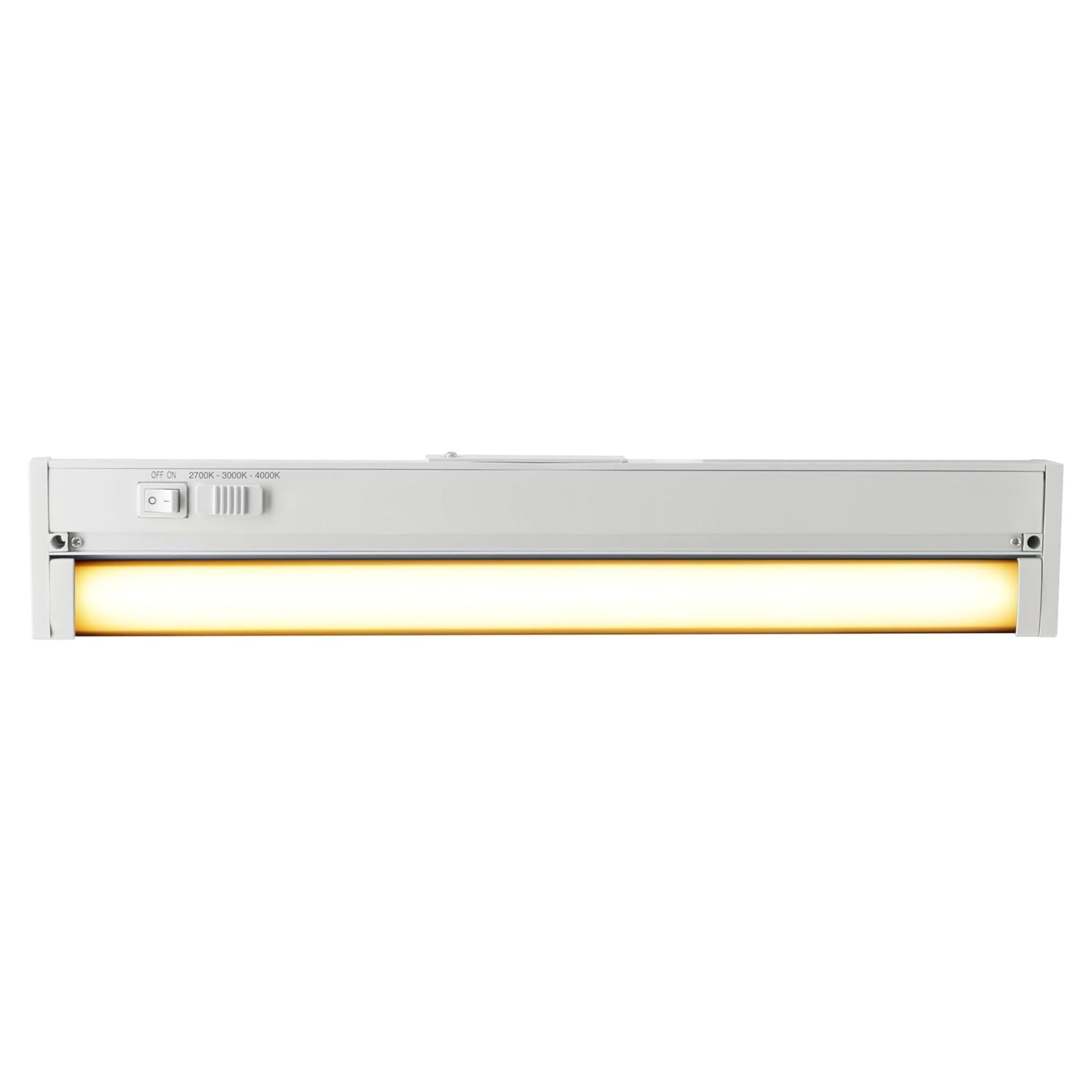 24 Inch Under Cabinet LED Light with Tilting Lens - 1200 Lumens, Adjustable CCT (3000K-5000K), 120V - Perfect for Kitchen Countertops, Workspaces & Display Shelves