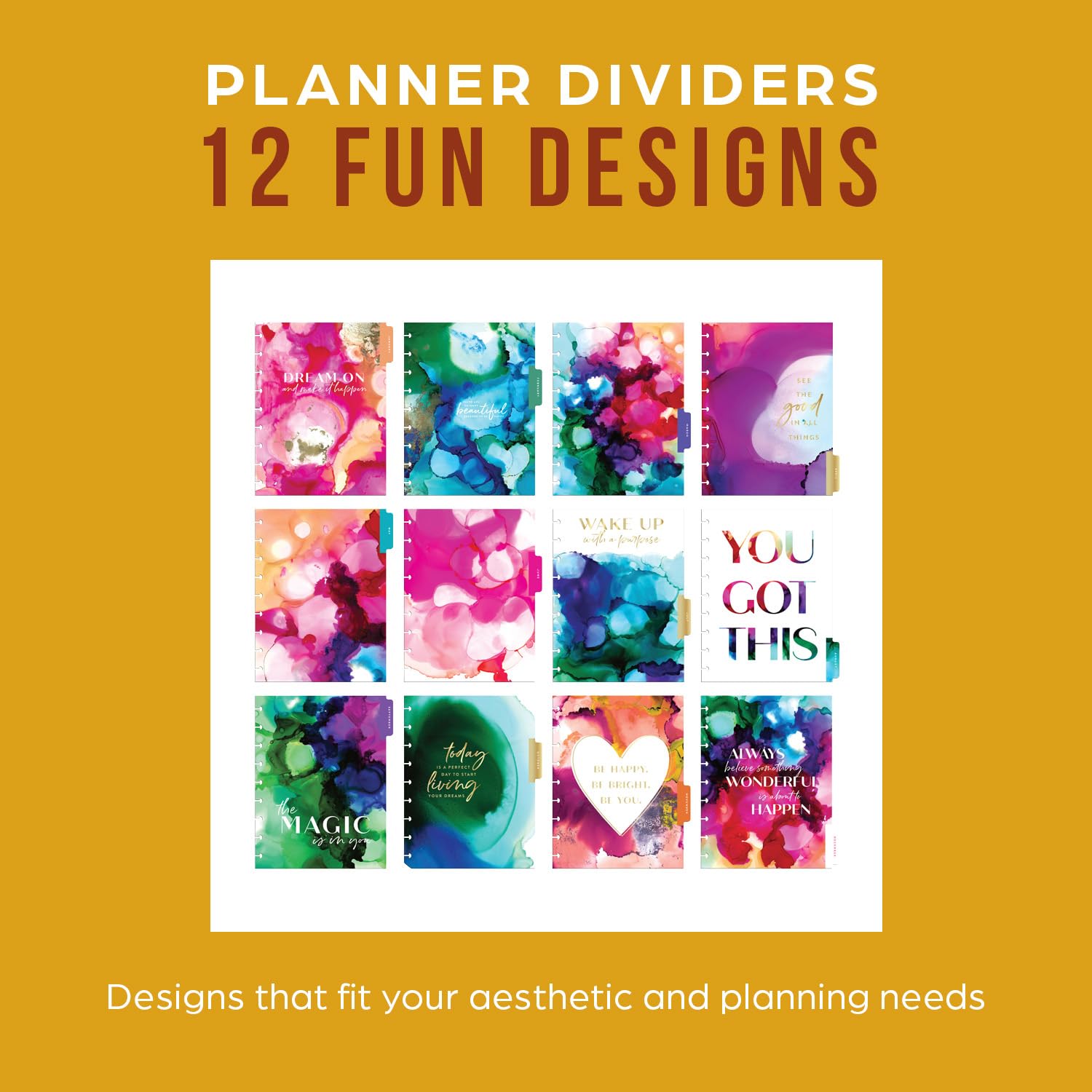 Happy Planner 2025 Disc-Bound 12-Month Planner - Daily Weekly Monthly Organizer with Stickers, Classic Size 7