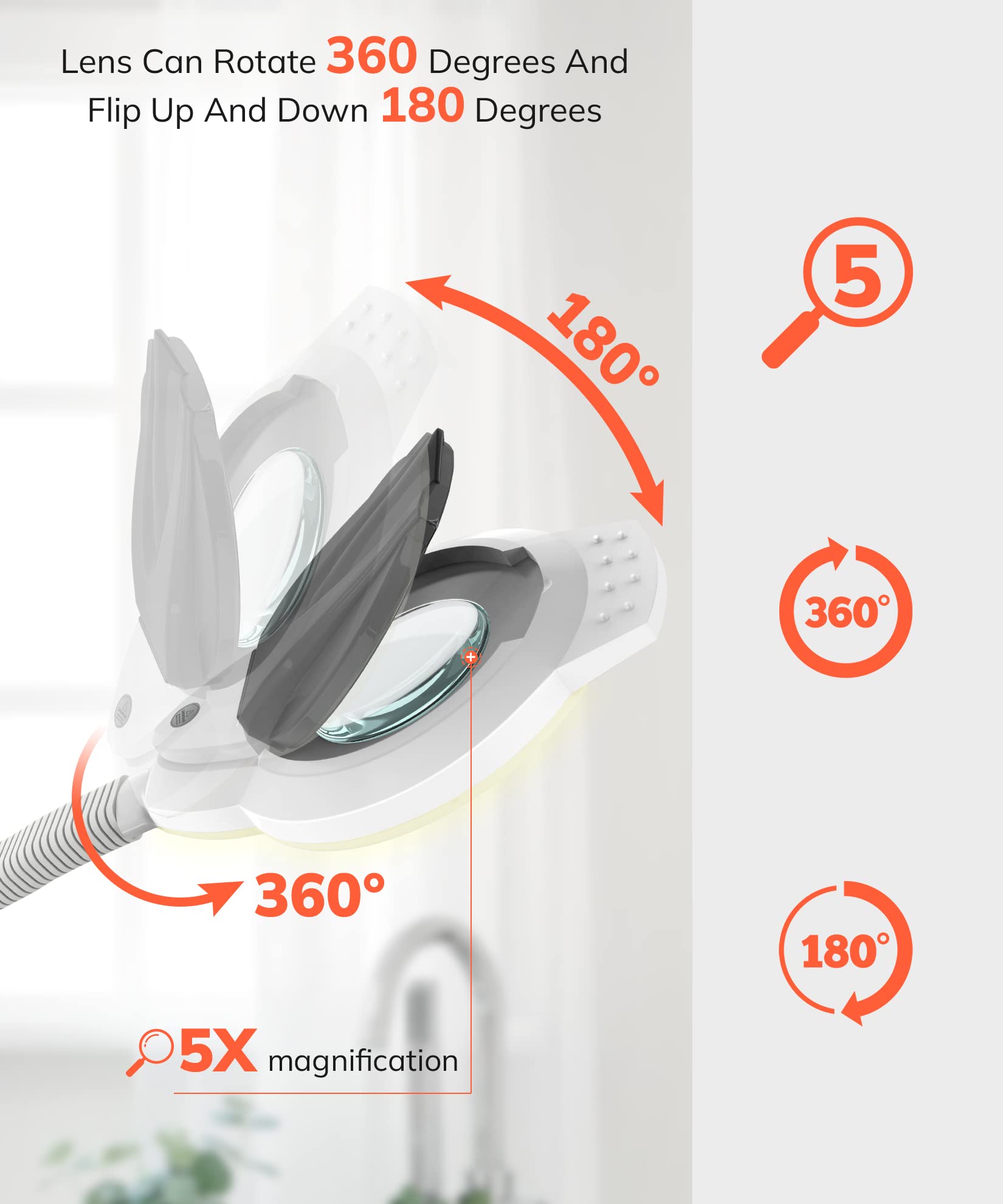TASALON Professional 2-in-1 Facial Steamer with 5X Magnifying Foldable Arm - Ozone Face Steamer for Spa & Beauty Skin Care - Perfect for Home Salon, Facial Treatments & Skin Hydration