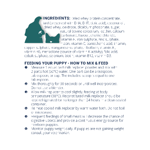 Grober Pets PuppyGro Milk Replacer for Puppies - Premium Dog Milk Supplement for Newborn & Weaning Puppies | Ideal for Orphaned Puppies & Canine Nutrition Support