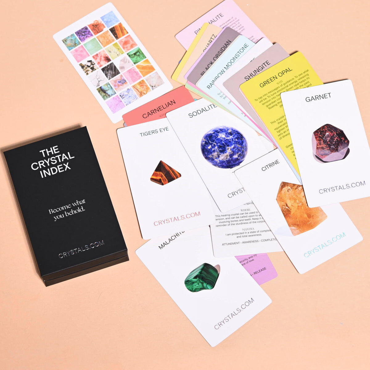Premium Crystal Collector Info Card - High-Quality Crystal Identification Guide for Gemstone Enthusiasts | Perfect for Jewelry Making, Healing Crystals & Mineral Collections