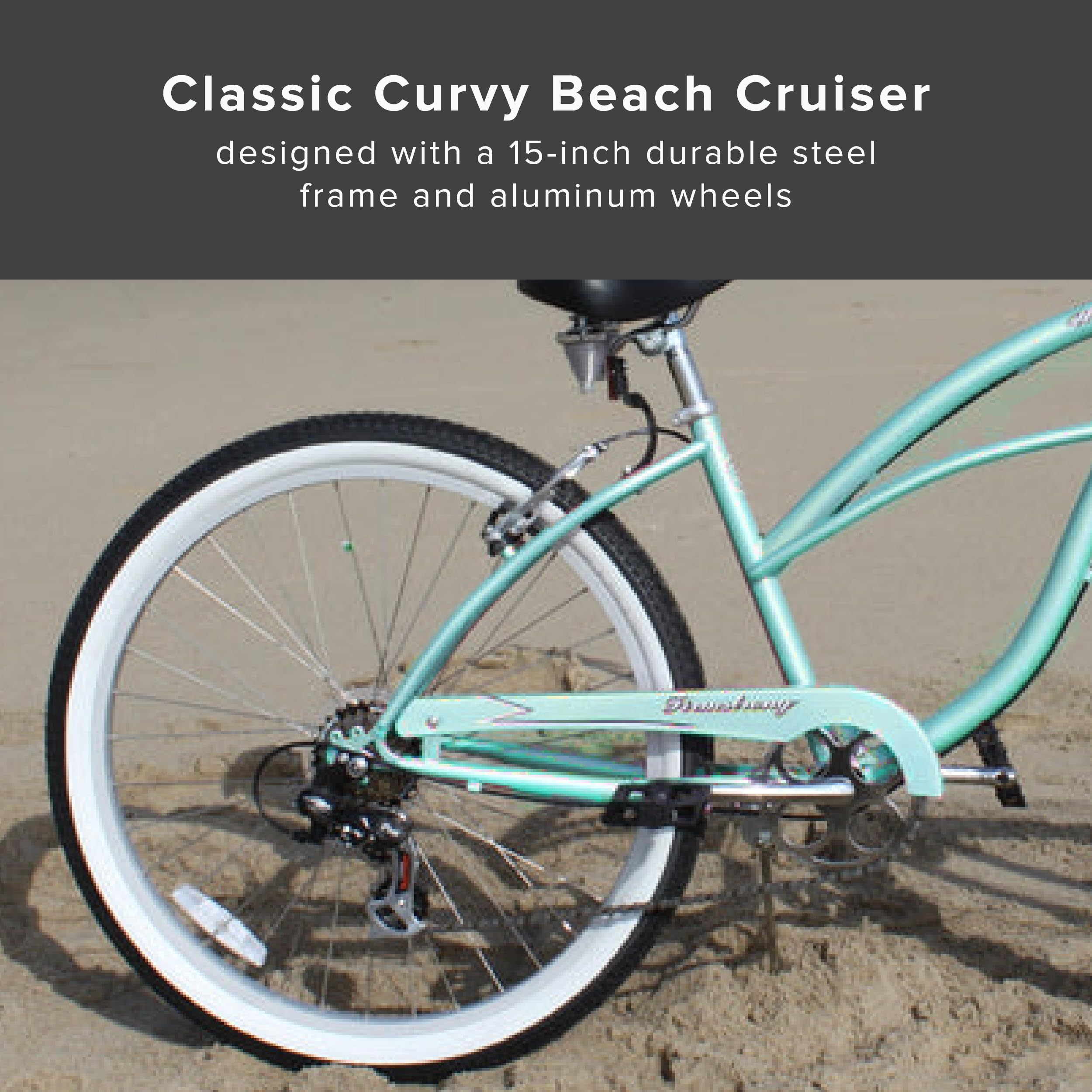 Firmstrong Urban Lady Beach Cruiser Bicycle - Comfortable Women's Cruiser Bike for Leisure Riding, Beach & City Commuting