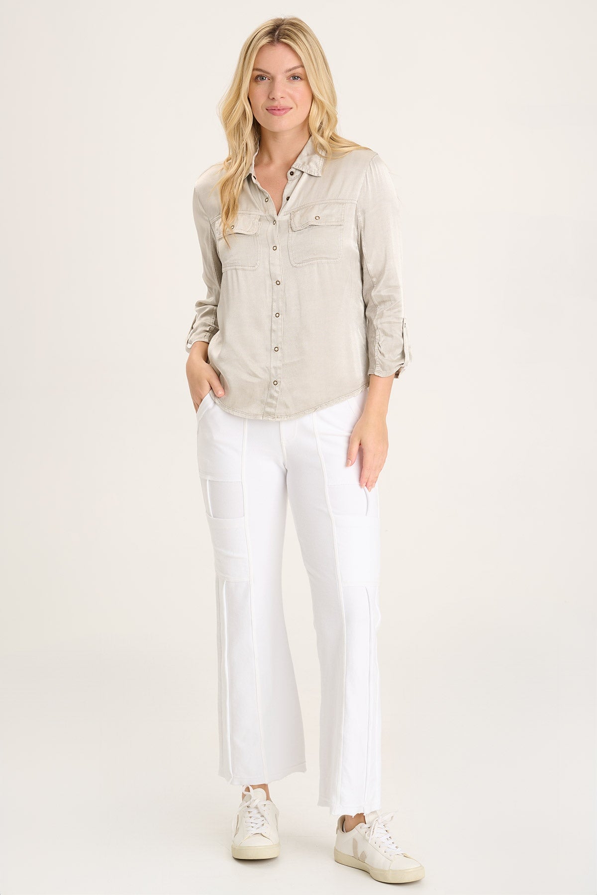 Sedgwick Snap Up - Stylish and Comfortable Women's Casual Shirt for Everyday Wear | Perfect for Work, Outings, and Relaxing at Home