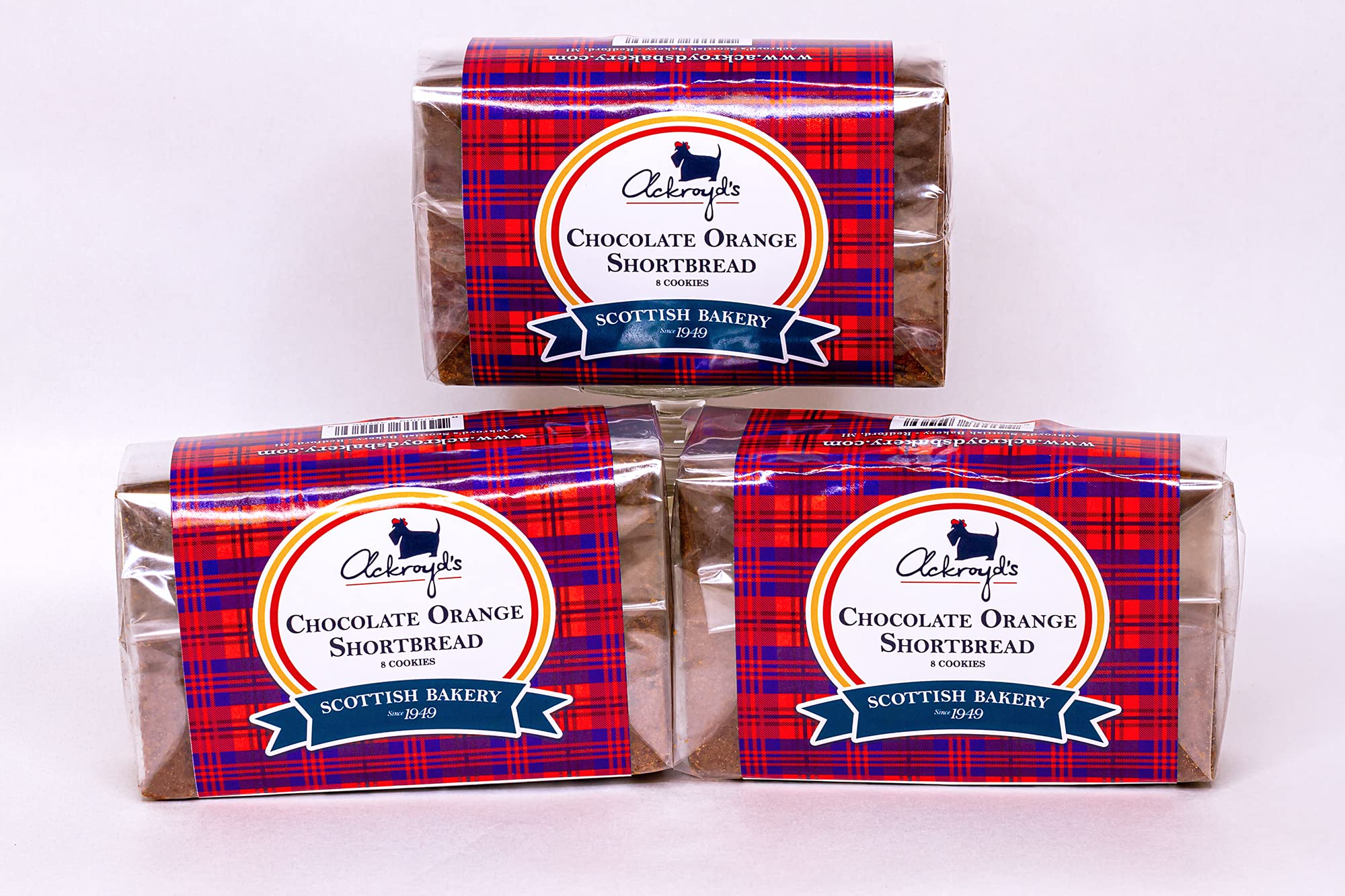 Chocolate Orange Shortbread Cookies - 3 Packs for Gifts & Tea Time