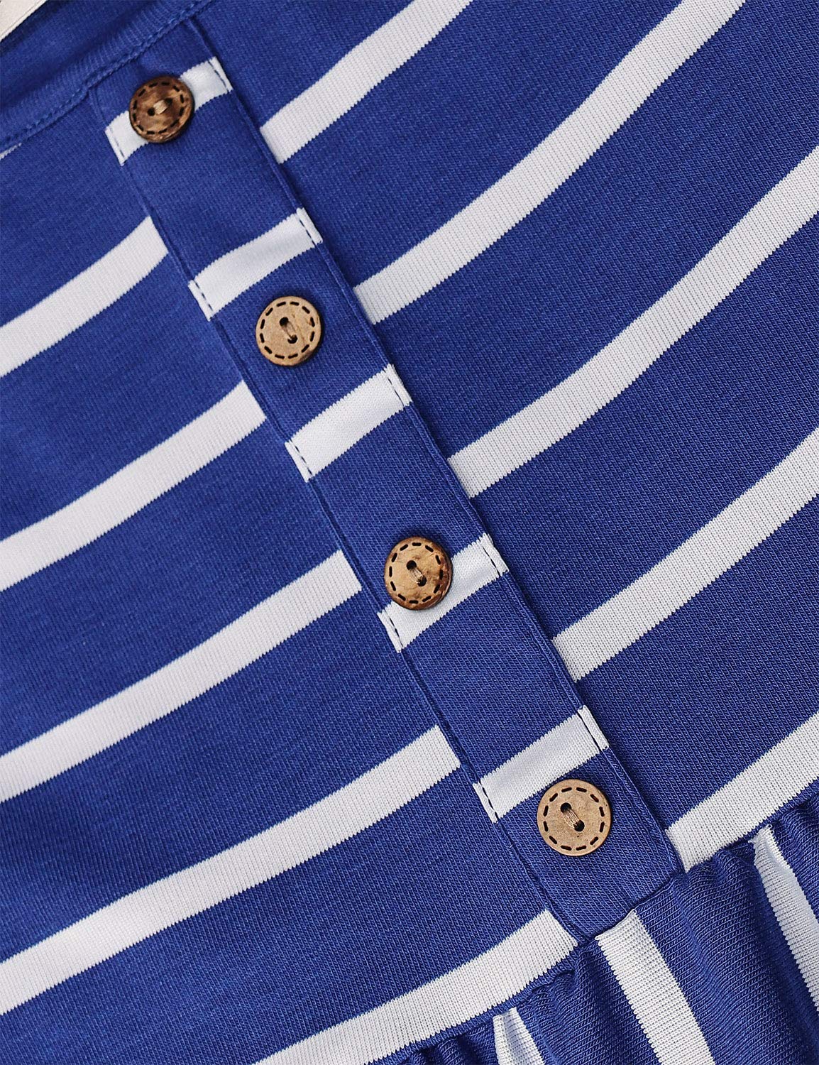 MOQIVGI Women's Spaghetti Strap Button Detail Pleated Summer Casual Stripe Dress - Perfect for Beach Vacation, Date Night & Summer Outings