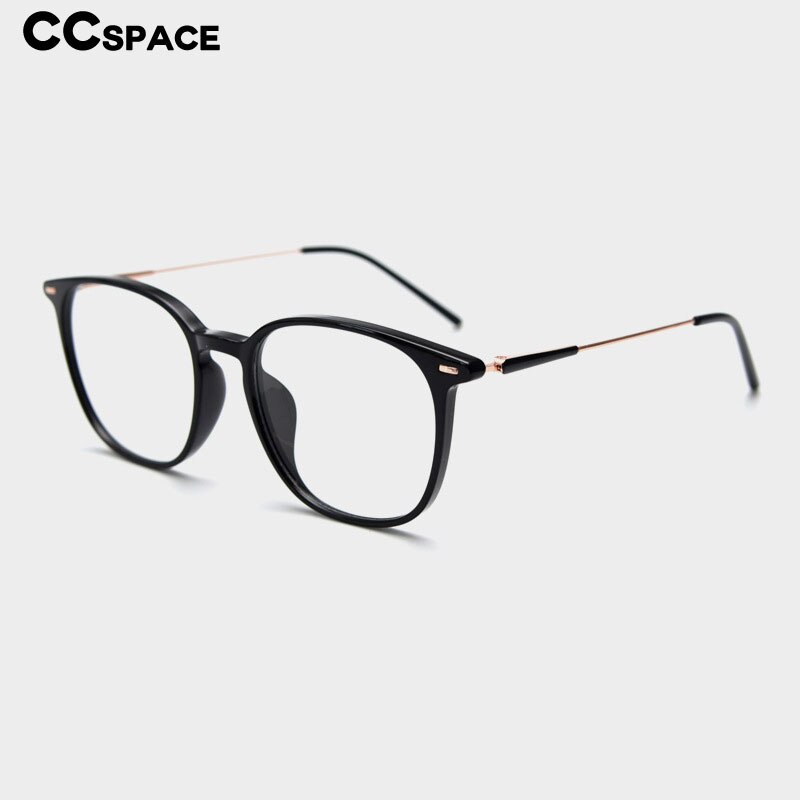 CCspace Unisex Full Rim Square TR90 Titanium Eyeglasses 55688 - Lightweight & Durable Frame for Men & Women - Perfect for Work, Reading & Everyday Wear