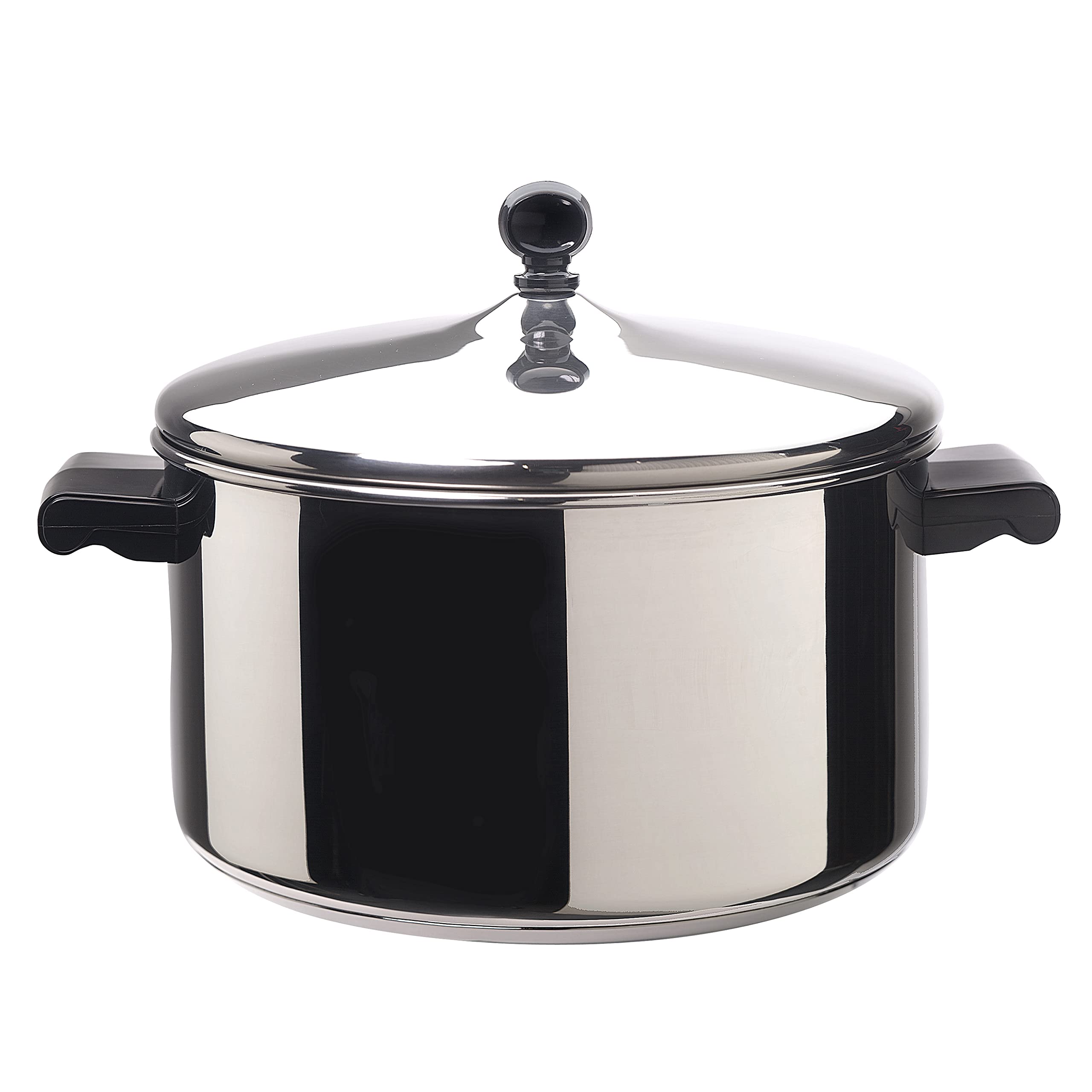 Farberware Classic 6-Quart Stainless Steel Stockpot with Lid - Silver Cooking Pot for Soups, Stews, Pasta & Boiling - Perfect for Home Kitchen & Professional Use