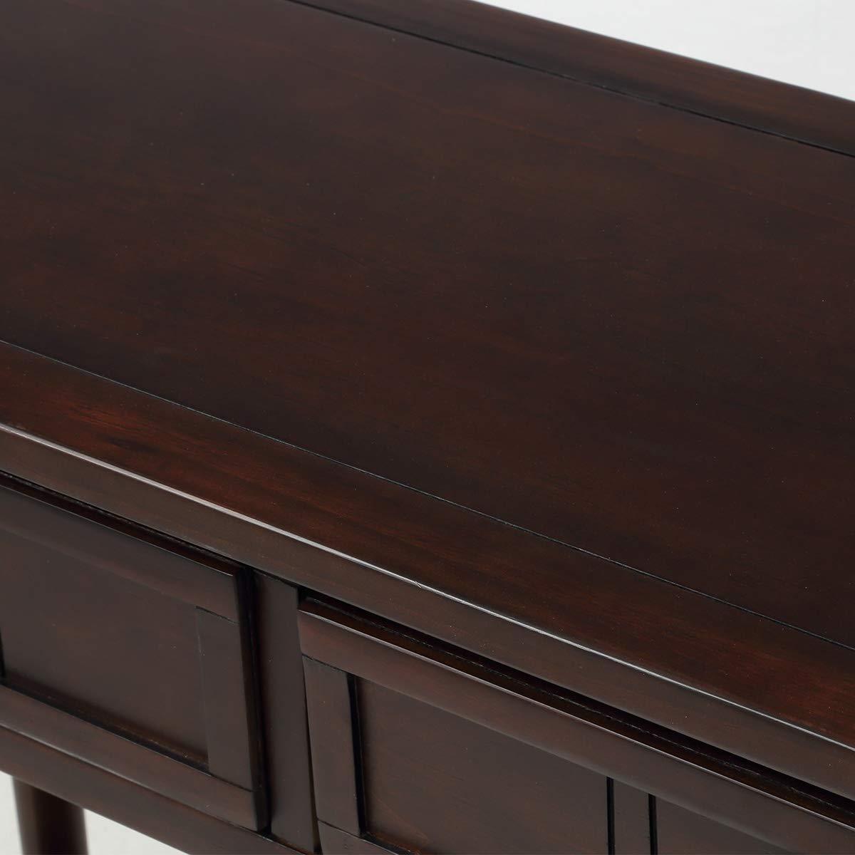 Retro Style Wooden Console Table with Bottom Shelf & 2 Drawers - Espresso Sofa Table for Living Room Entryway | Perfect for Hallway Decor, Behind Couch Storage & Entry Table