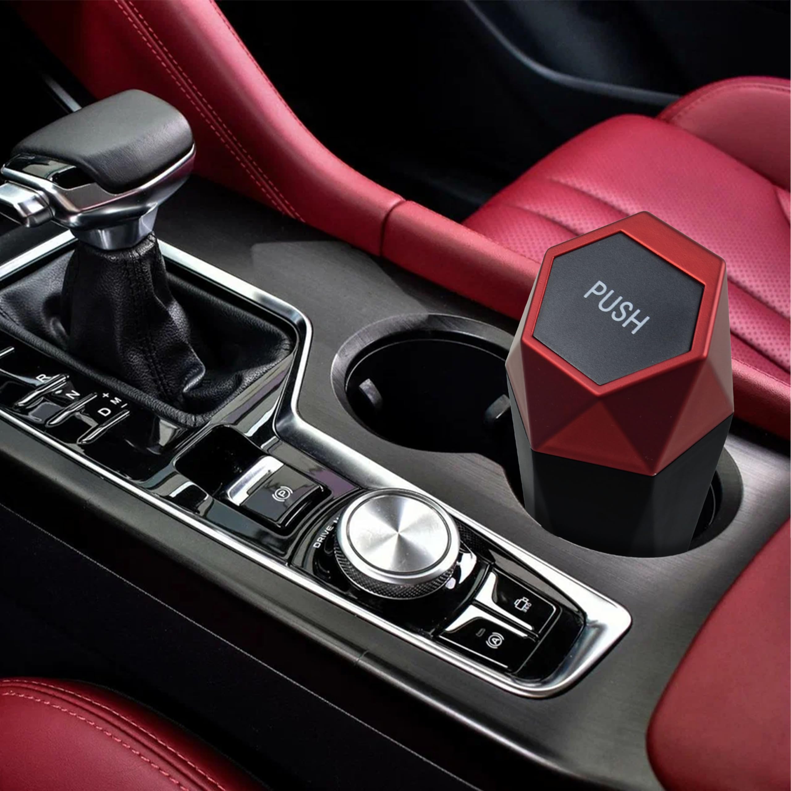 2Pcs Car Trash Can with Lid - Mini Garbage Bin for Car Seat Cup Holder, Waterproof Auto Interior Accessories with Waste Bags | Perfect for Road Trips, Commuting & Keeping Your Vehicle Clean