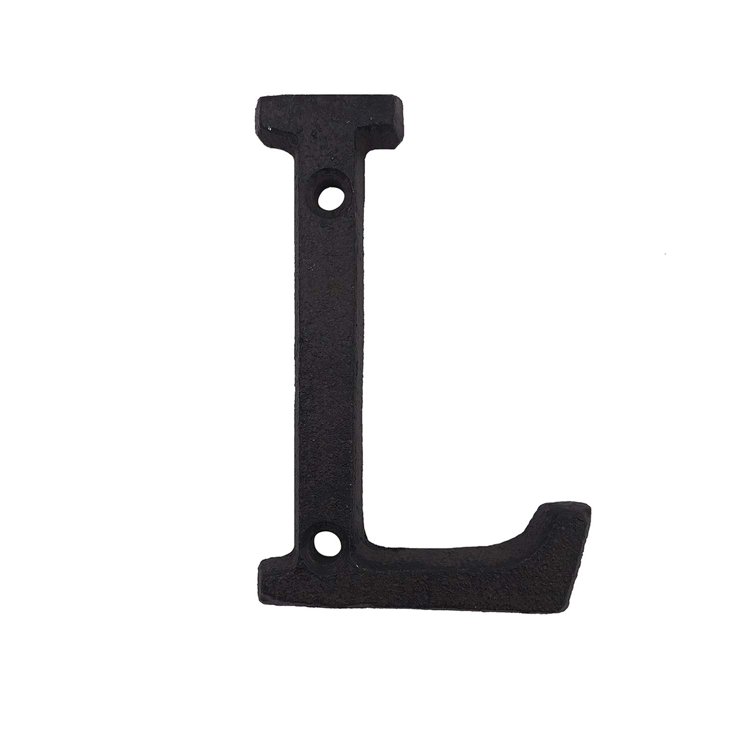 3 Inch Solid Cast Iron House Numbers - Durable Outdoor Address Plaque for Mailbox, Front Door & Home Decor (Letter L) - Perfect for Curb Appeal & Package Delivery