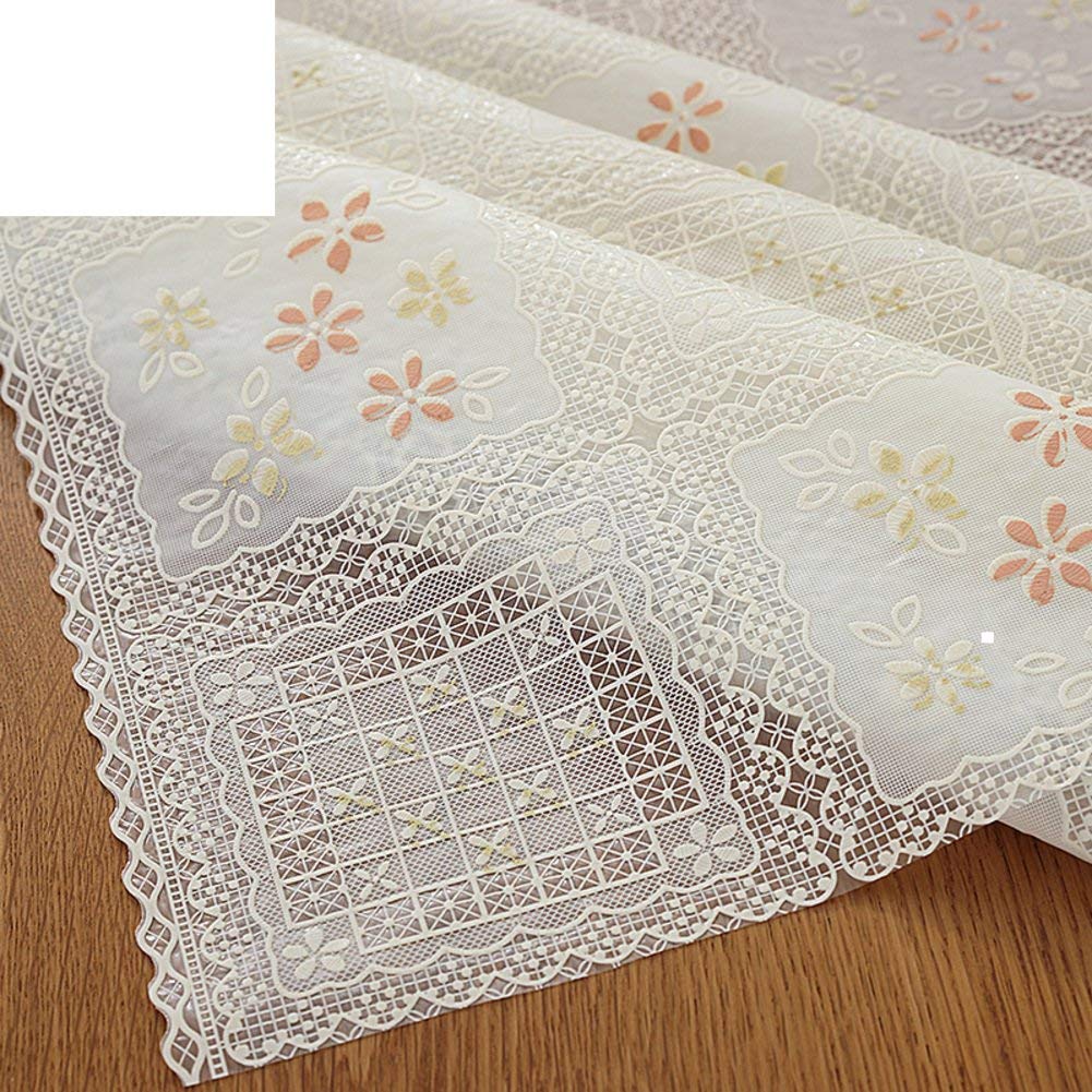 Waterproof PVC Tablecloth - 54x63 Inch Rectangular & Round Table Cover, European Style TV Cabinet Cloth - Durable & Easy Clean for Dining, Kitchen, Party & Home Decor (138x160cm)