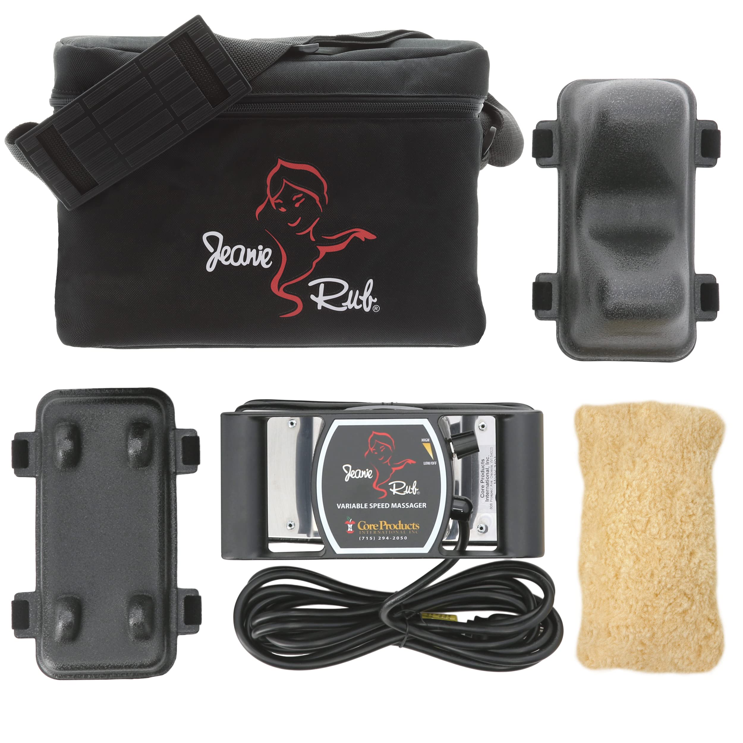 Core Products Jeanie Rub Variable Speed Deep Tissue Massager - Orbital Action for Back, Neck & Body Pain Relief - Professional Massage Therapy for Home & Office Use